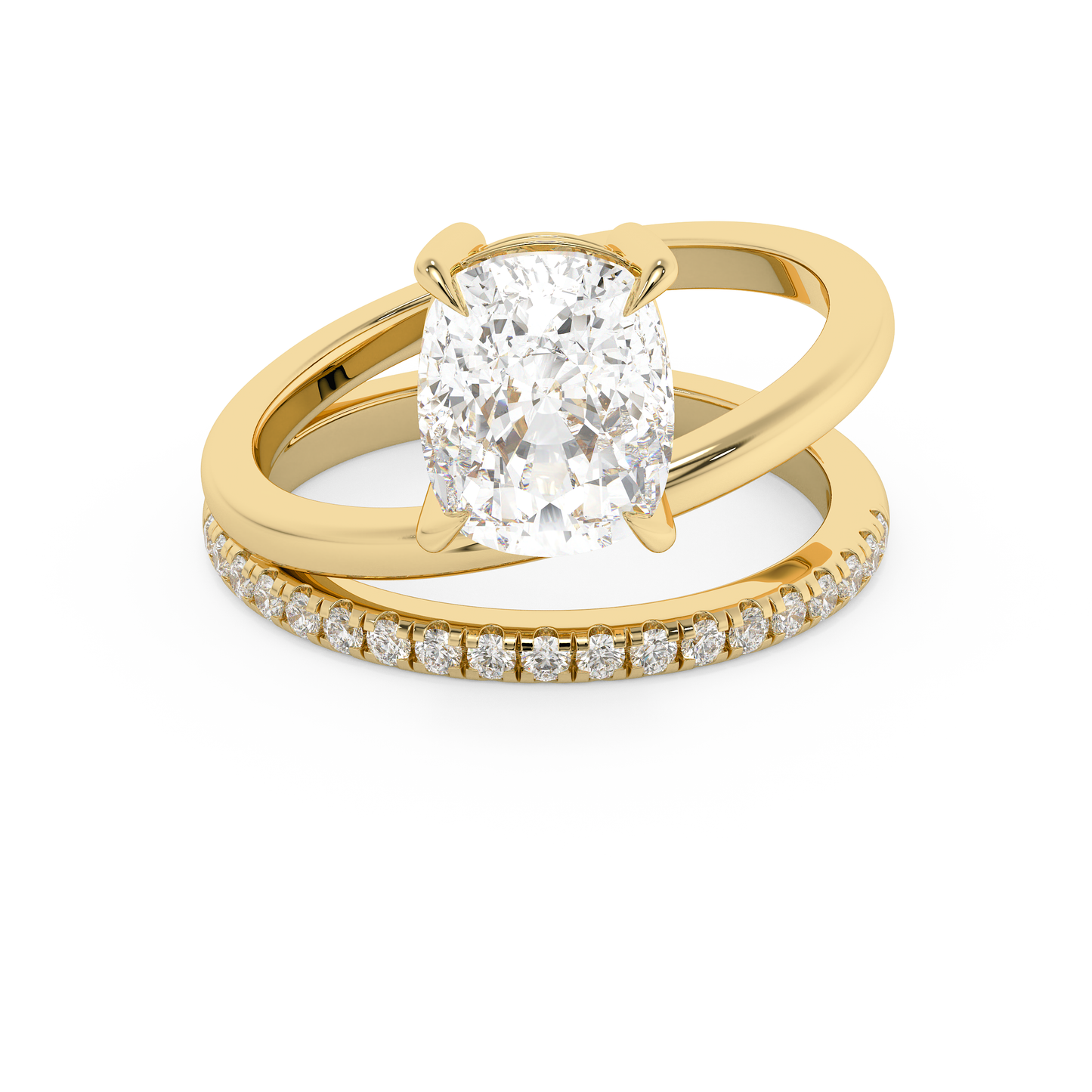Emerald Solitaire Lab Grown Diamond Engagement Ring
