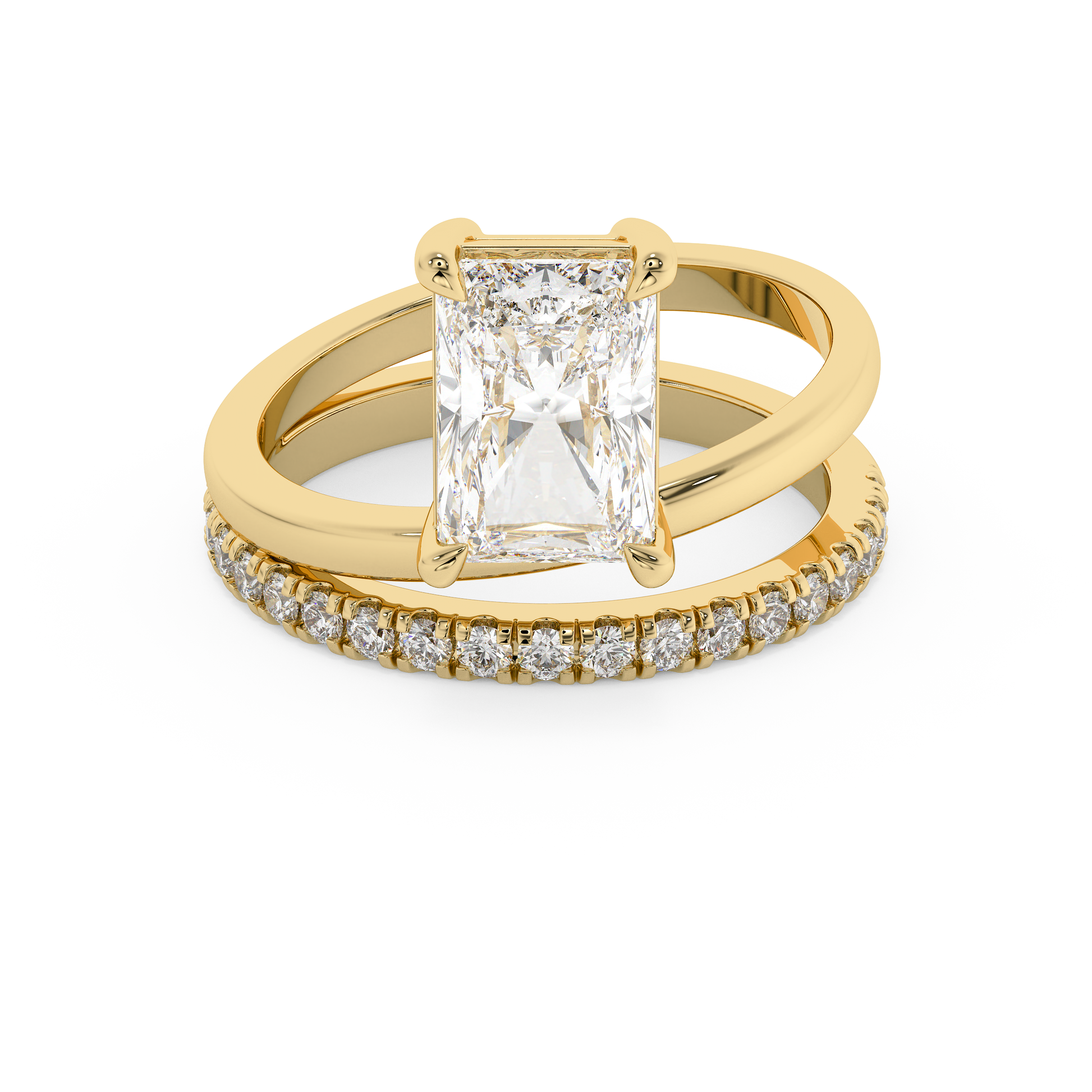 Emerald Solitaire Lab Grown Diamond Engagement Ring