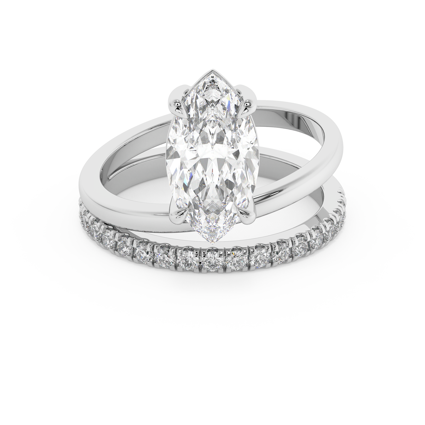Emerald Solitaire Lab Grown Diamond Engagement Ring