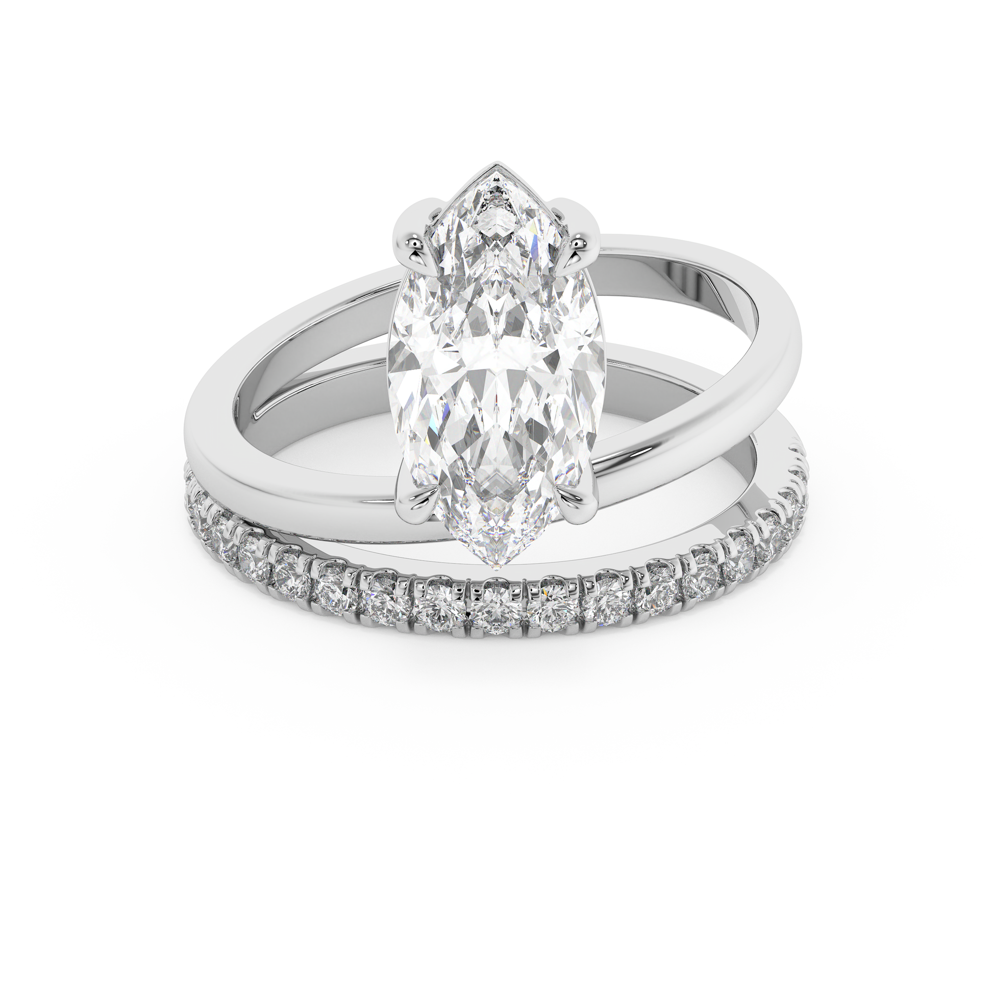 Emerald Solitaire Lab Grown Diamond Engagement Ring