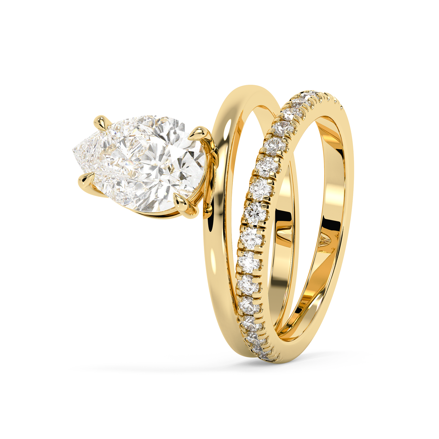 Emerald Solitaire Lab Grown Diamond Engagement Ring