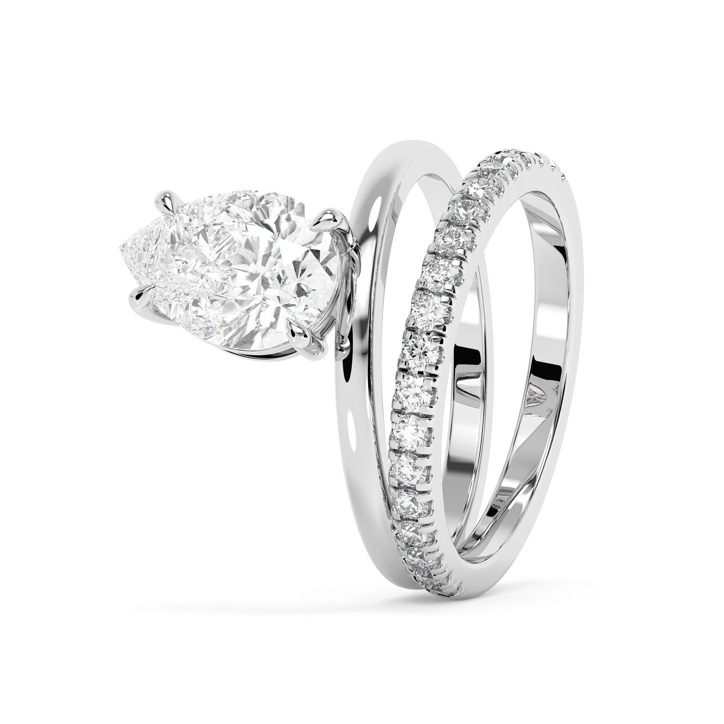 Emerald Solitaire Lab Grown Diamond Engagement Ring