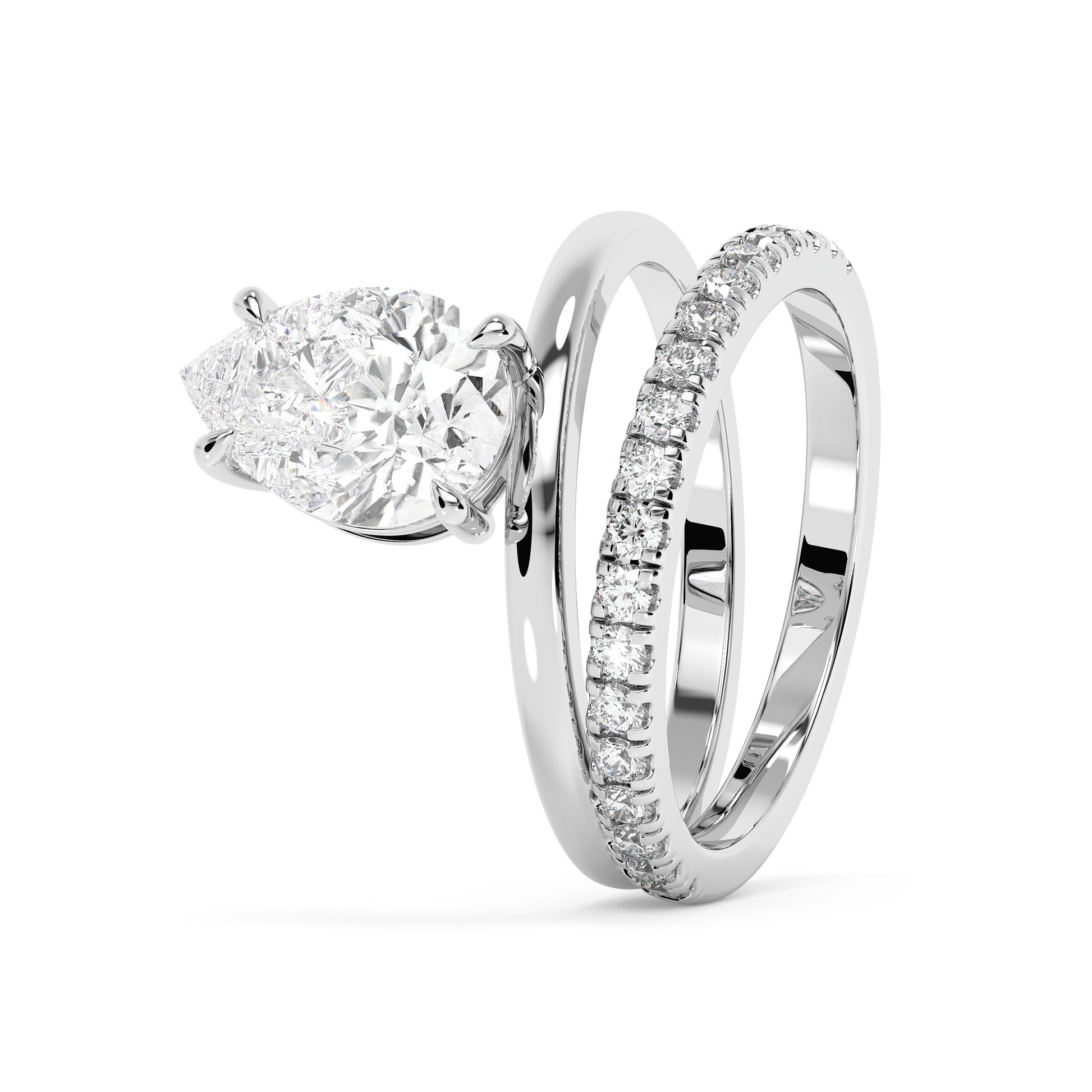 Emerald Solitaire Lab Grown Diamond Engagement Ring