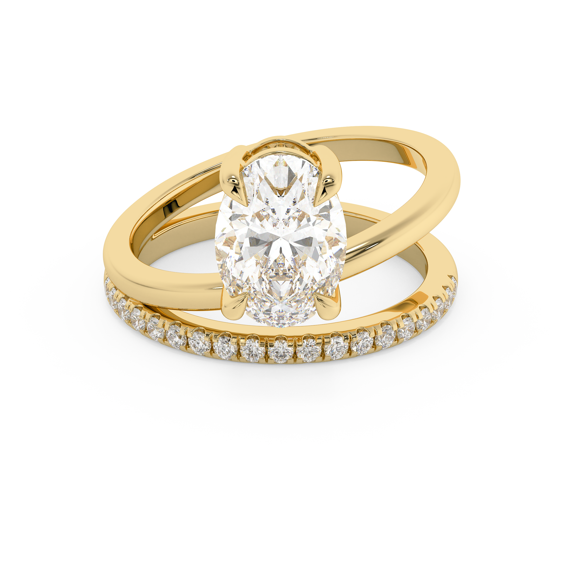 Emerald Solitaire Lab Grown Diamond Engagement Ring
