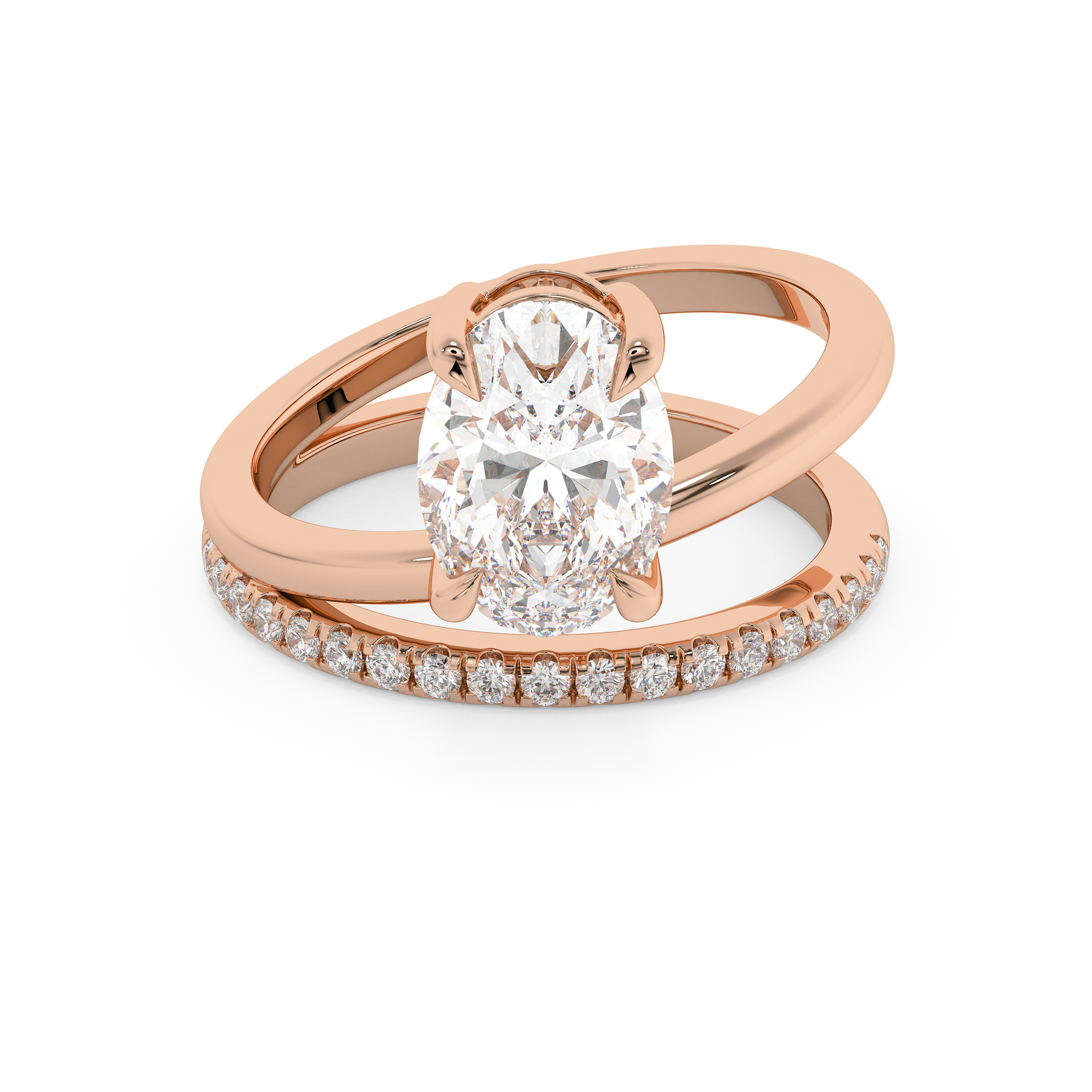 Emerald Solitaire Lab Grown Diamond Engagement Ring