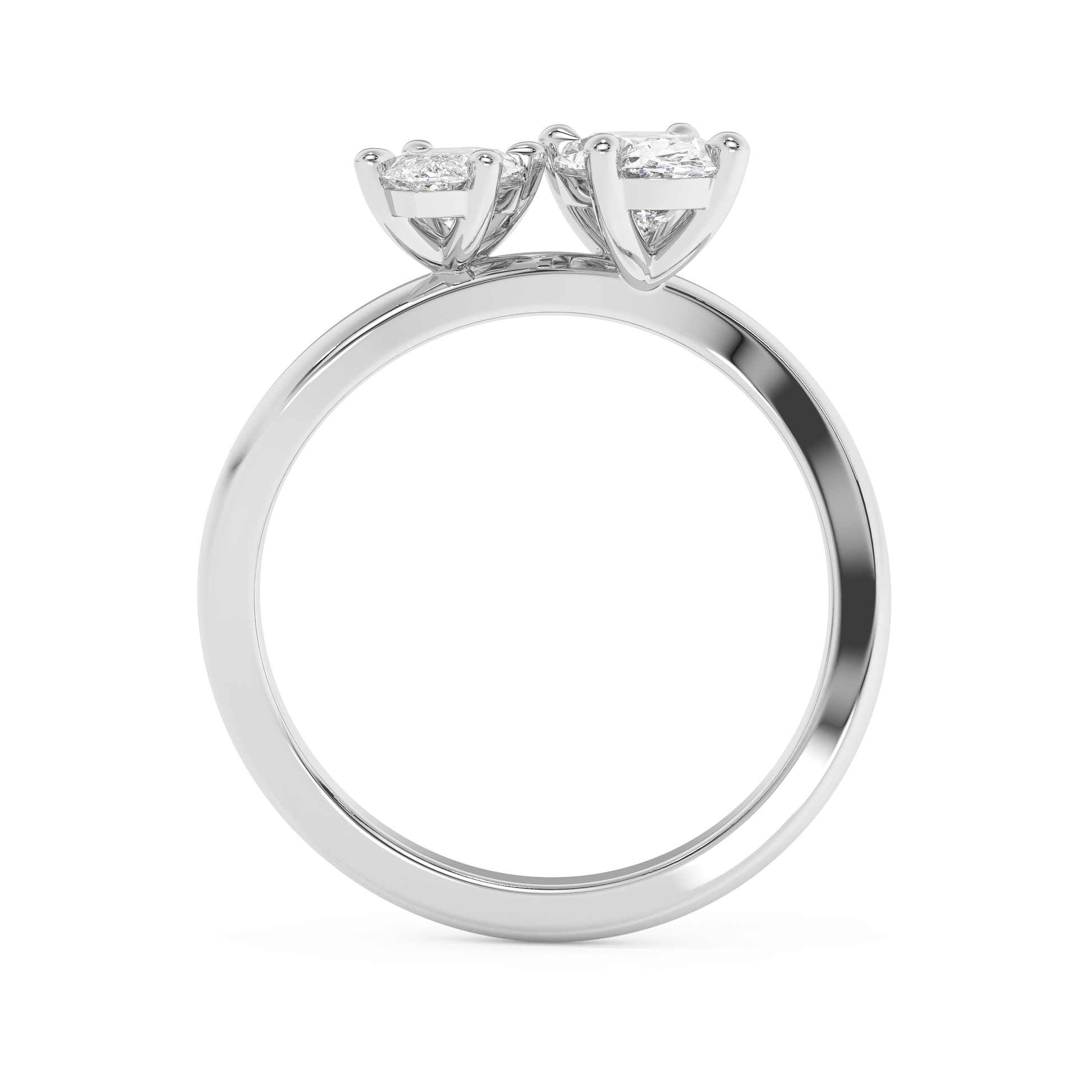 Emerald Solitaire Lab Grown Diamond Engagement Ring
