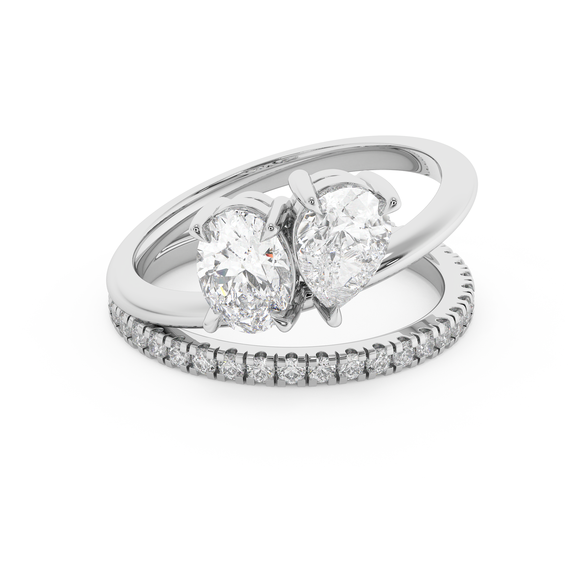 Emerald Solitaire Lab Grown Diamond Engagement Ring