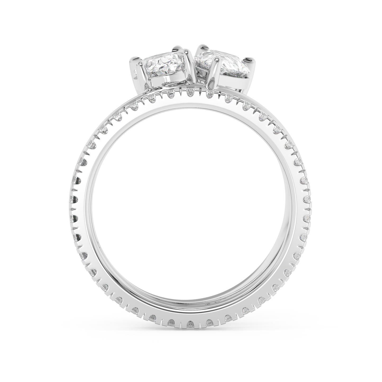 Emerald Solitaire Lab Grown Diamond Engagement Ring