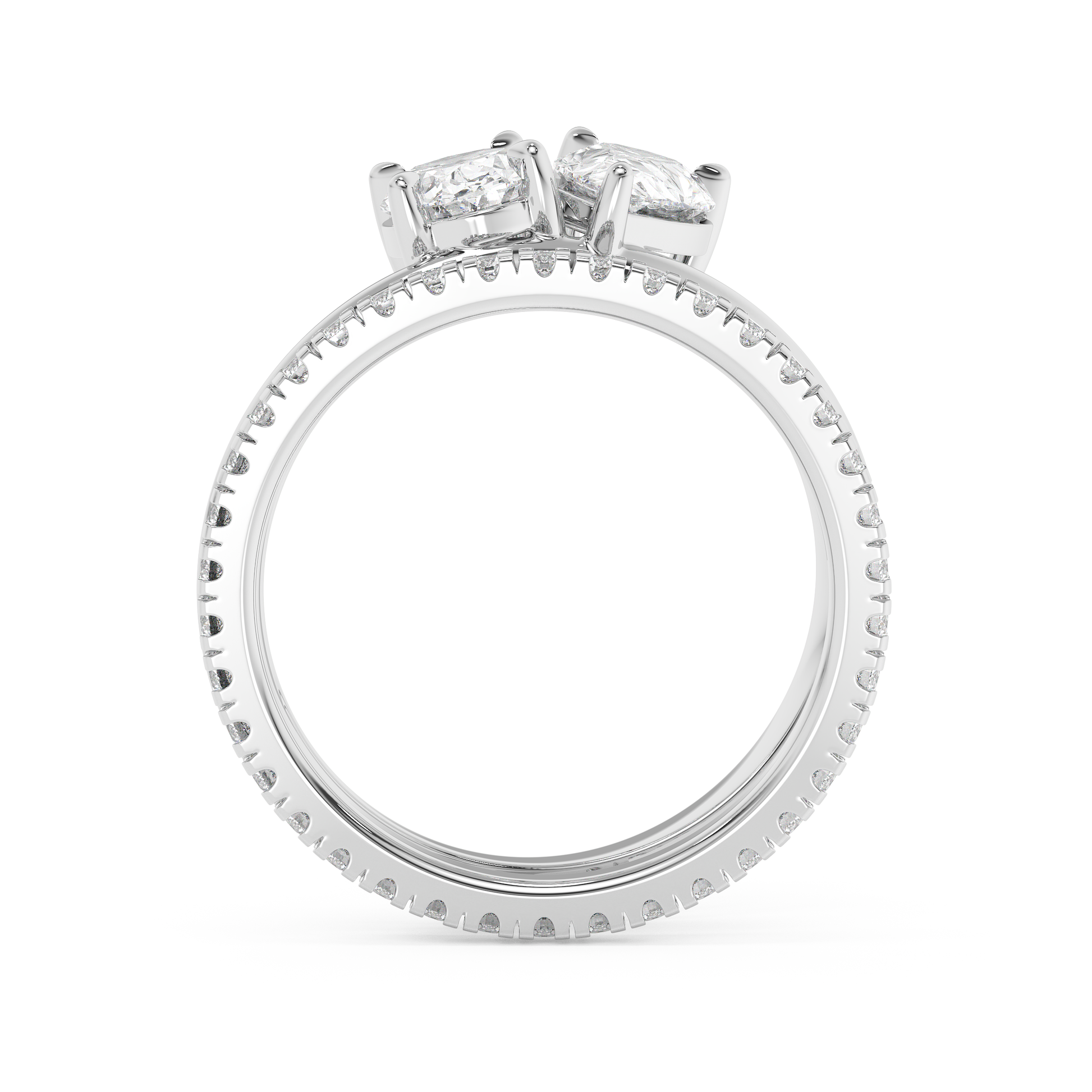 Emerald Solitaire Lab Grown Diamond Engagement Ring