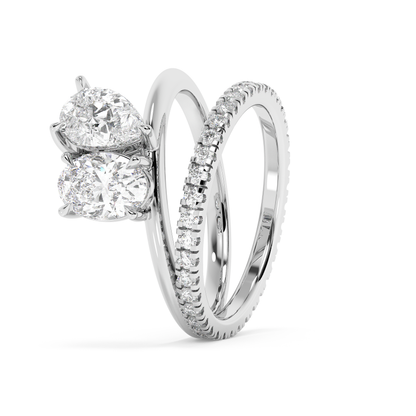 Emerald Solitaire Lab Grown Diamond Engagement Ring