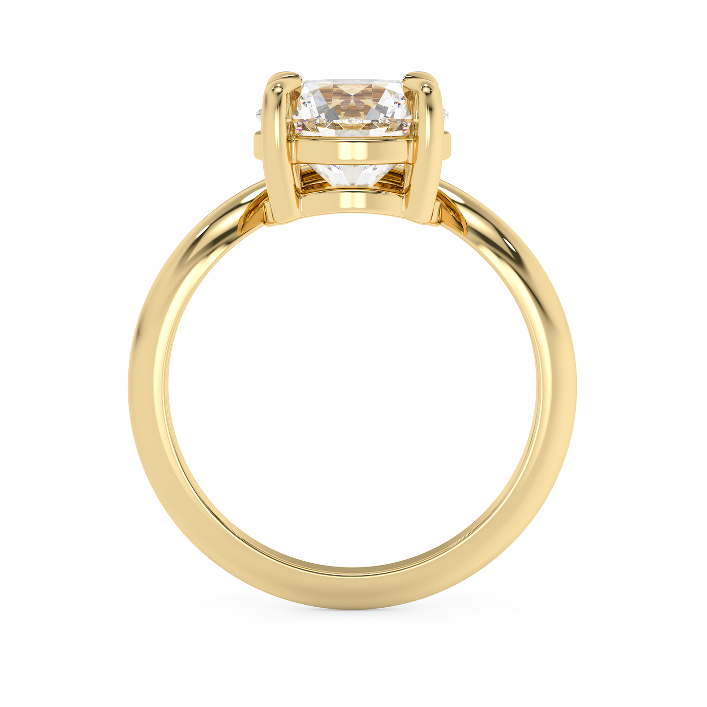 Emerald Solitaire Lab Grown Diamond Engagement Ring