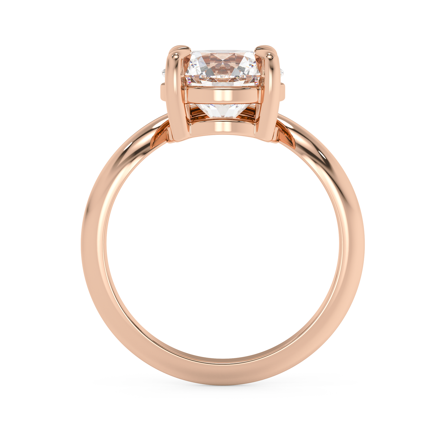 Emerald Solitaire Lab Grown Diamond Engagement Ring