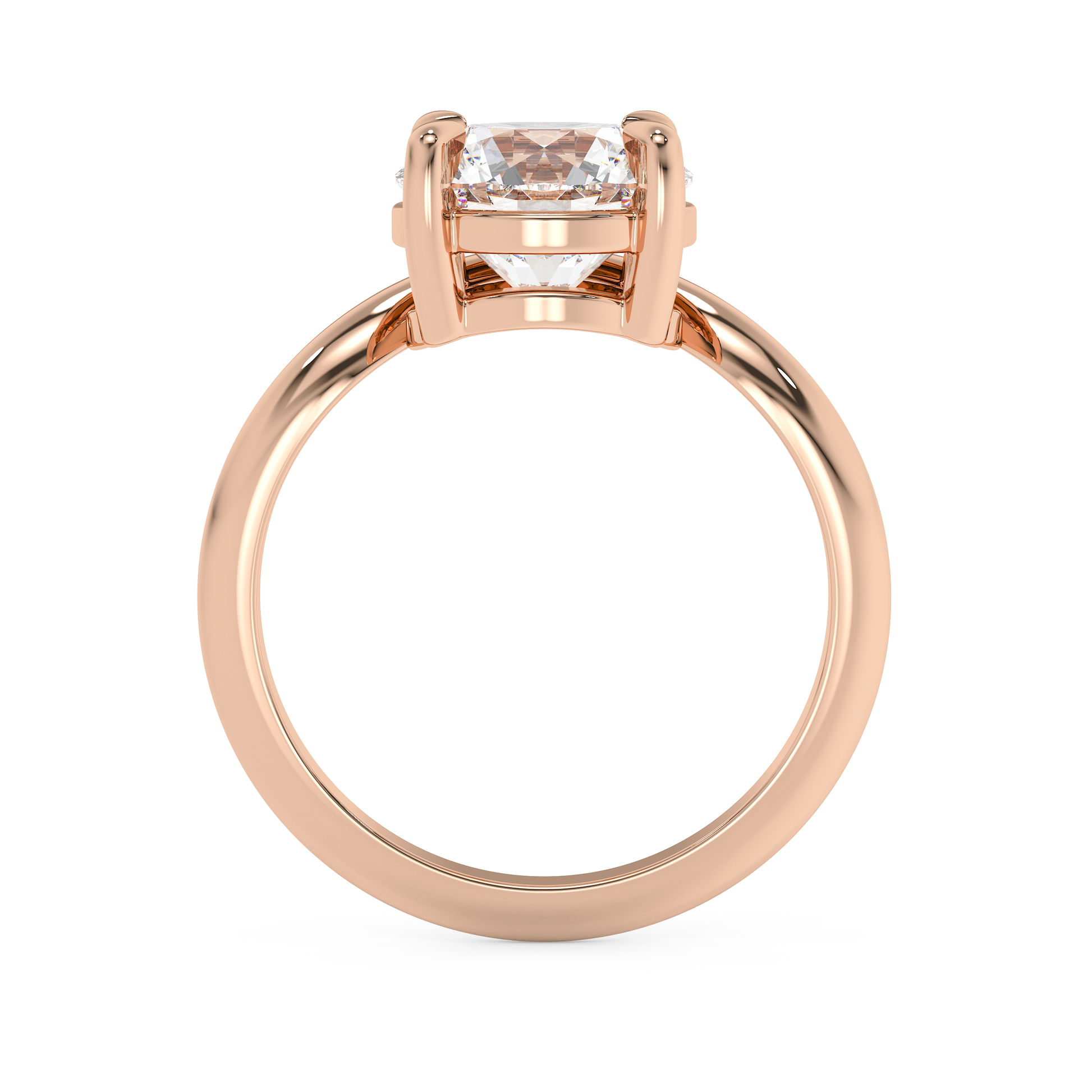 Emerald Solitaire Lab Grown Diamond Engagement Ring