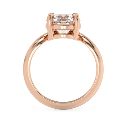 Emerald Solitaire Lab Grown Diamond Engagement Ring