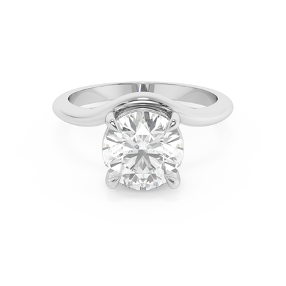 Emerald Solitaire Lab Grown Diamond Engagement Ring