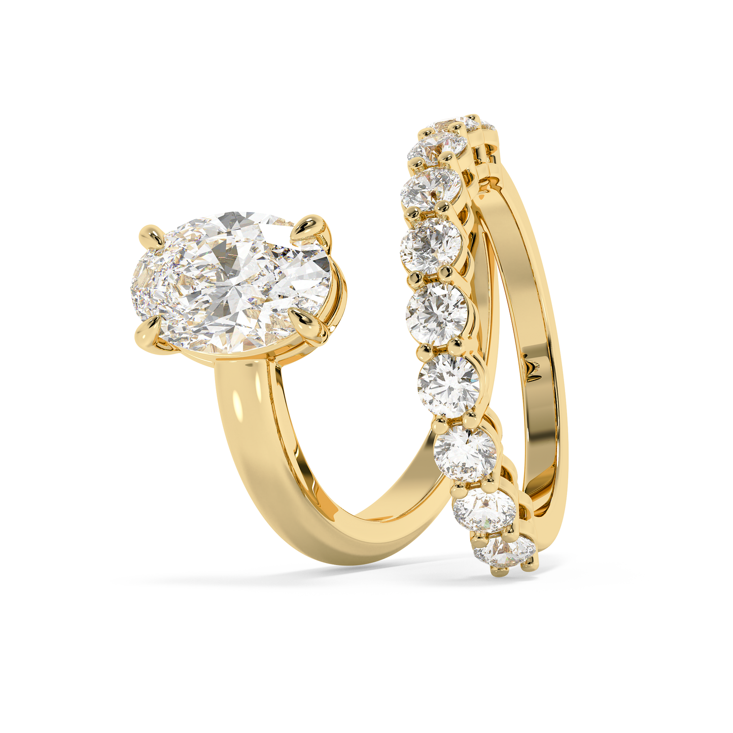 Emerald Solitaire Lab Grown Diamond Engagement Ring