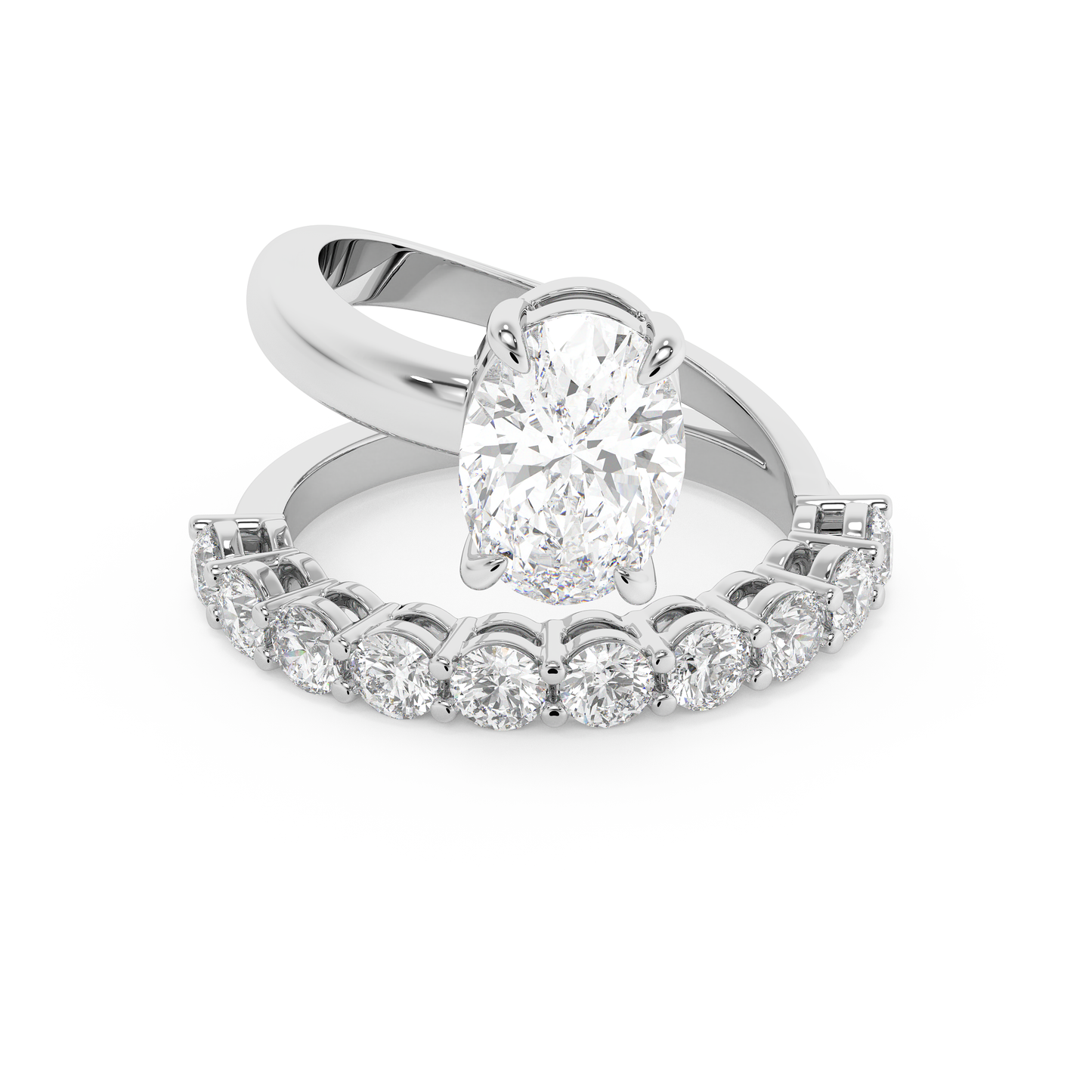 Emerald Solitaire Lab Grown Diamond Engagement Ring