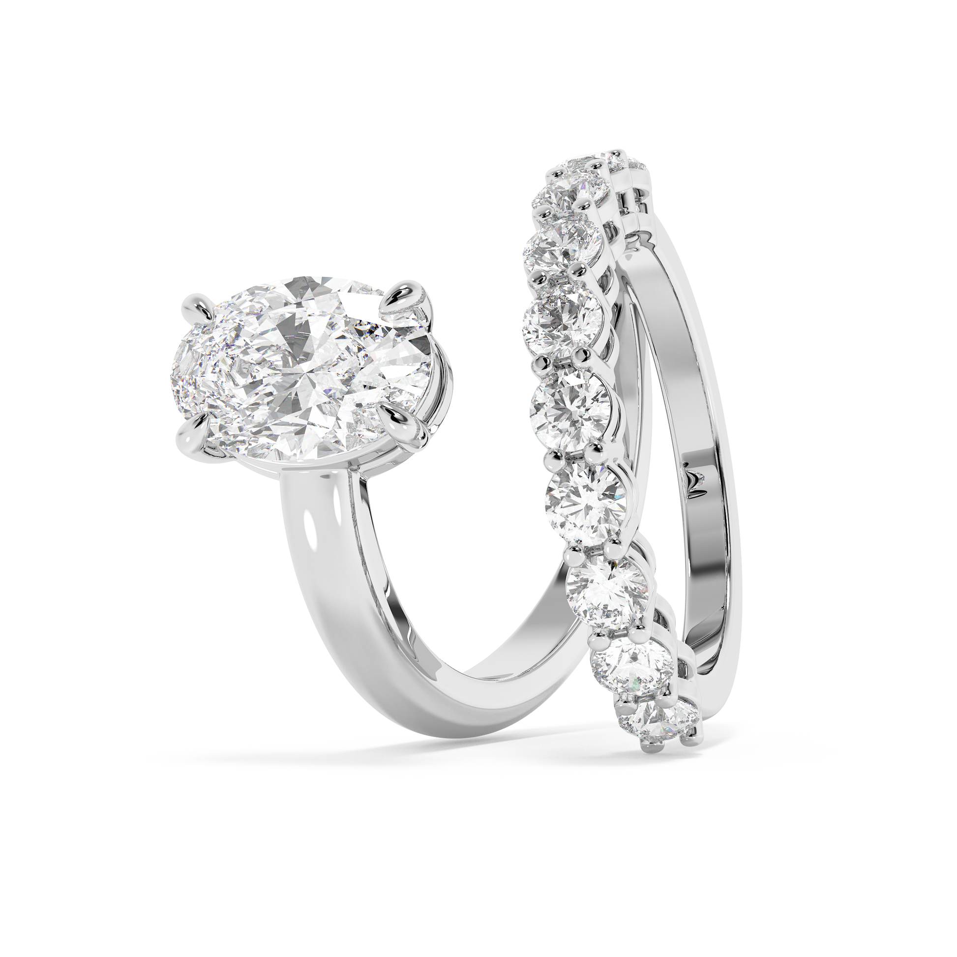 Emerald Solitaire Lab Grown Diamond Engagement Ring