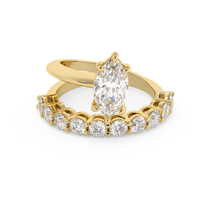Emerald Solitaire Lab Grown Diamond Engagement Ring