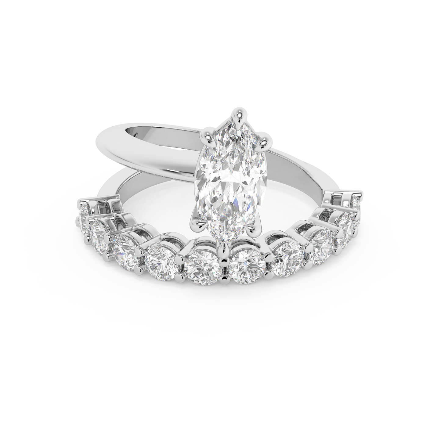 Emerald Solitaire Lab Grown Diamond Engagement Ring