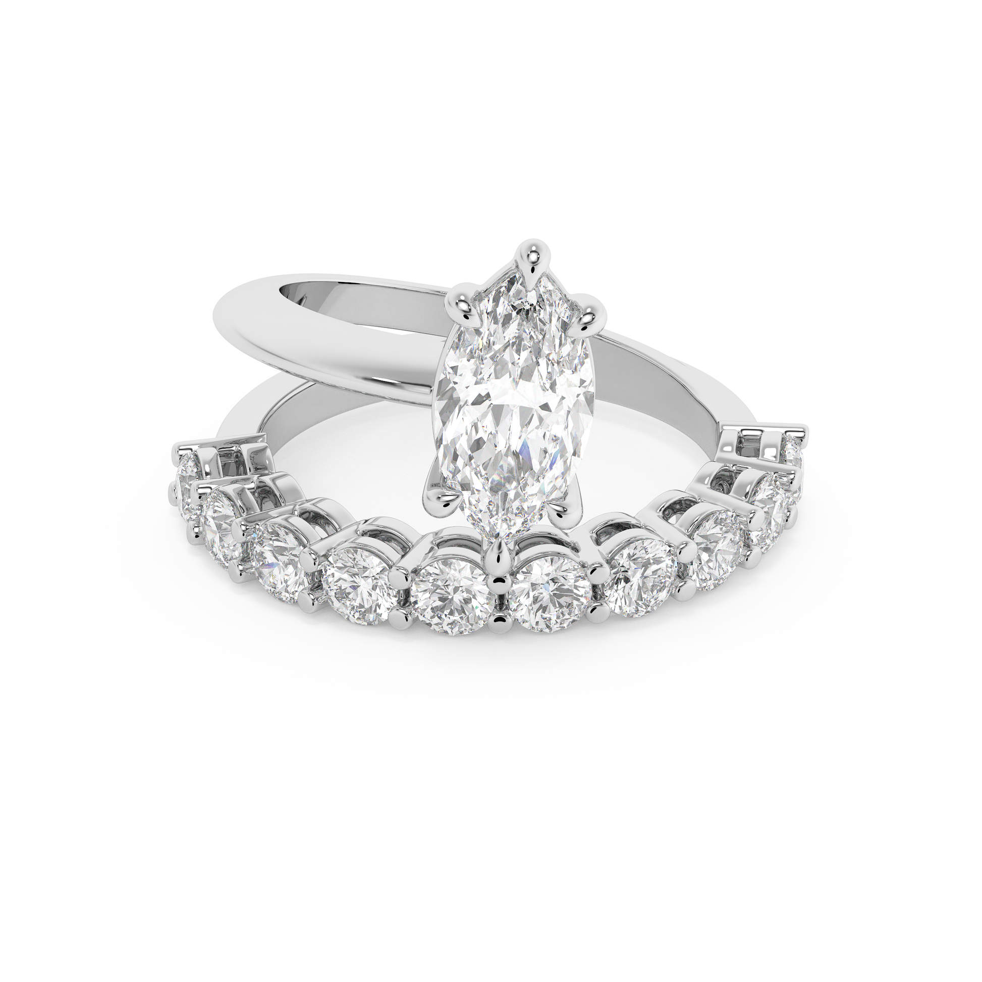Emerald Solitaire Lab Grown Diamond Engagement Ring