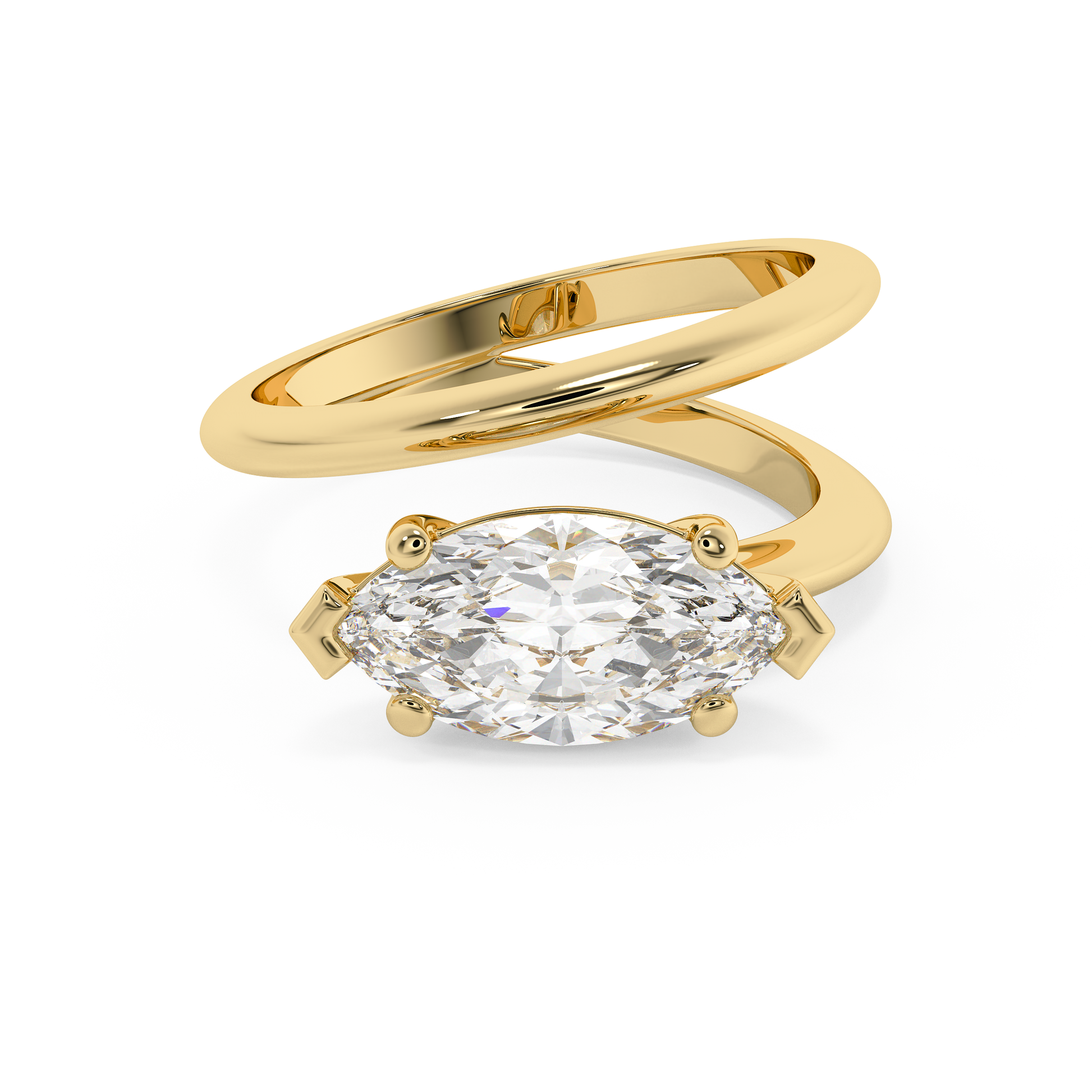 Emerald Solitaire Lab Grown Diamond Engagement Ring