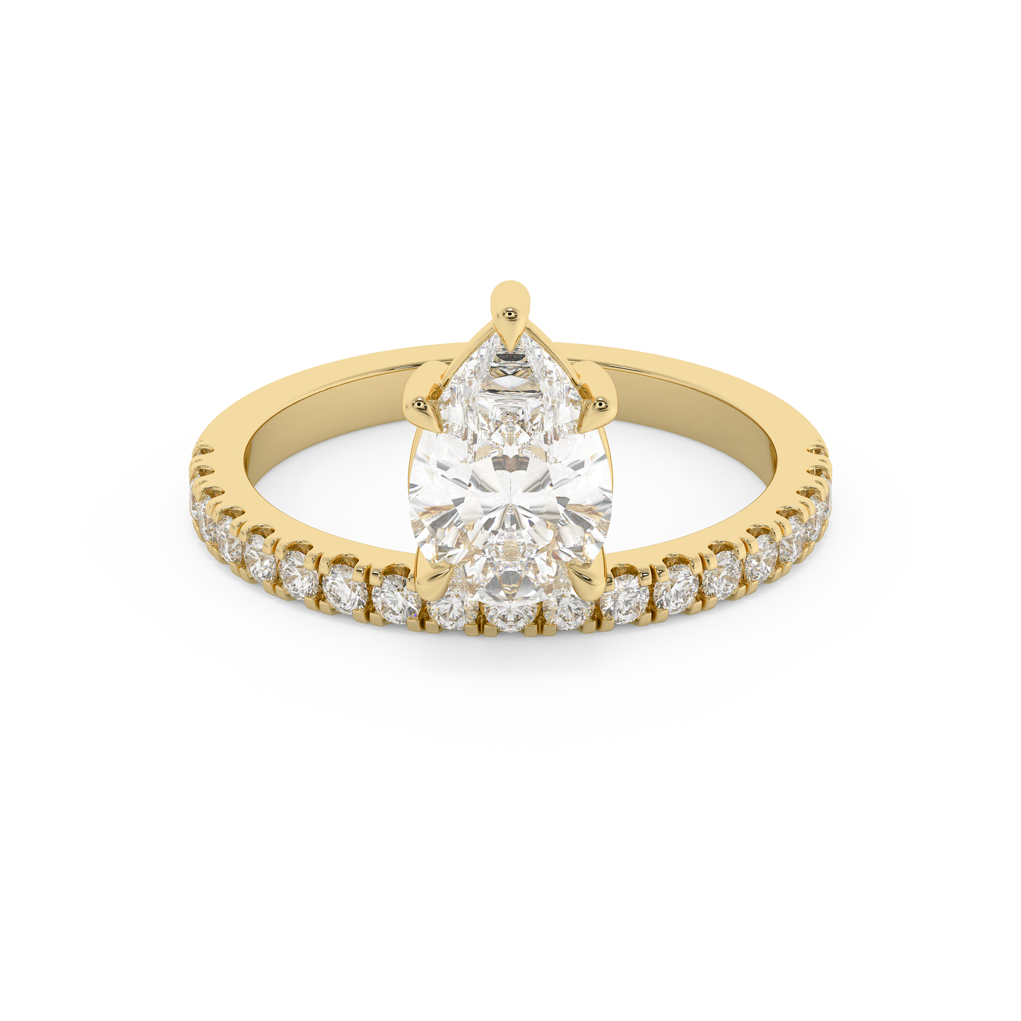 Emerald Solitaire Lab Grown Diamond Engagement Ring