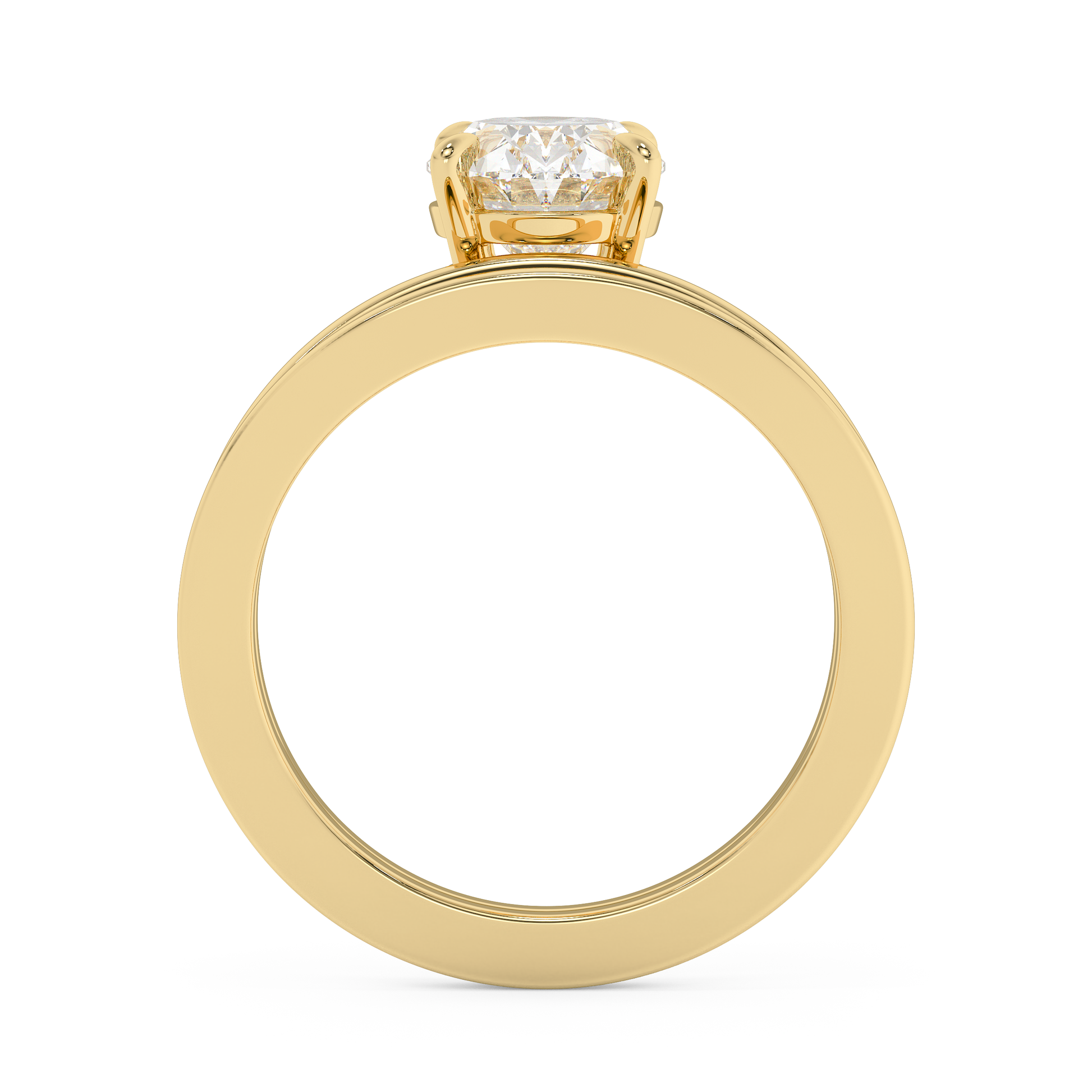 Emerald Solitaire Lab Grown Diamond Engagement Ring