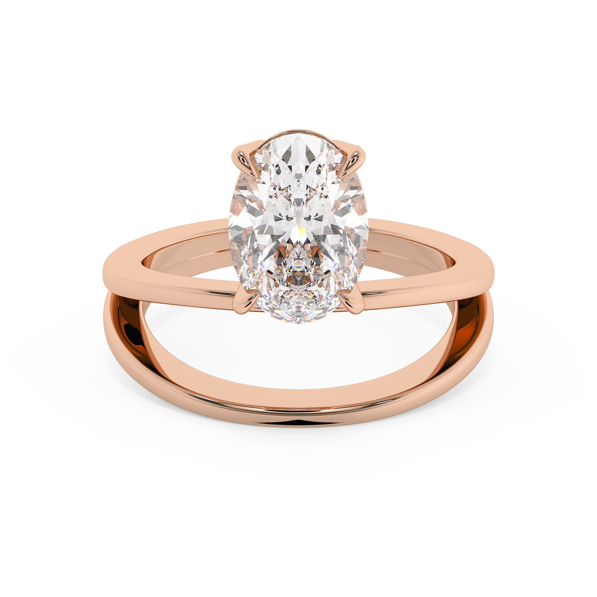 Emerald Solitaire Lab Grown Diamond Engagement Ring