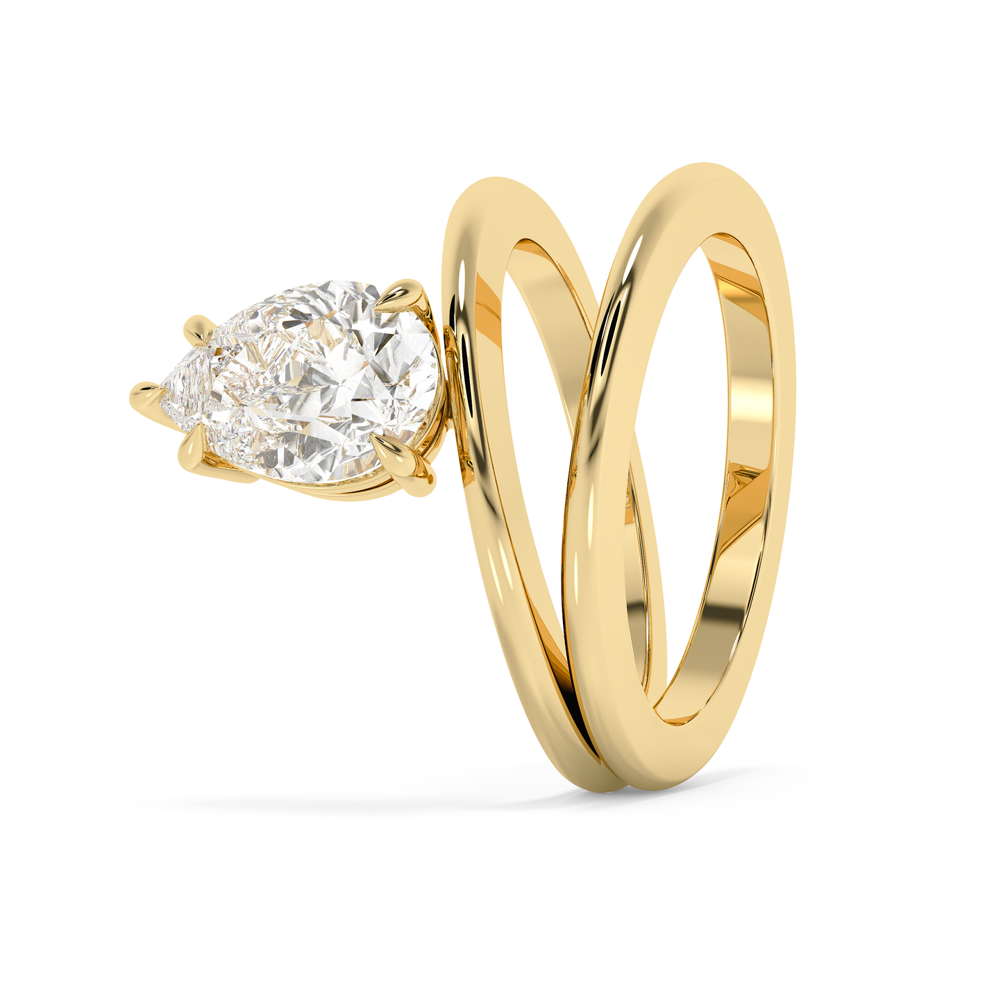 Emerald Solitaire Lab Grown Diamond Engagement Ring