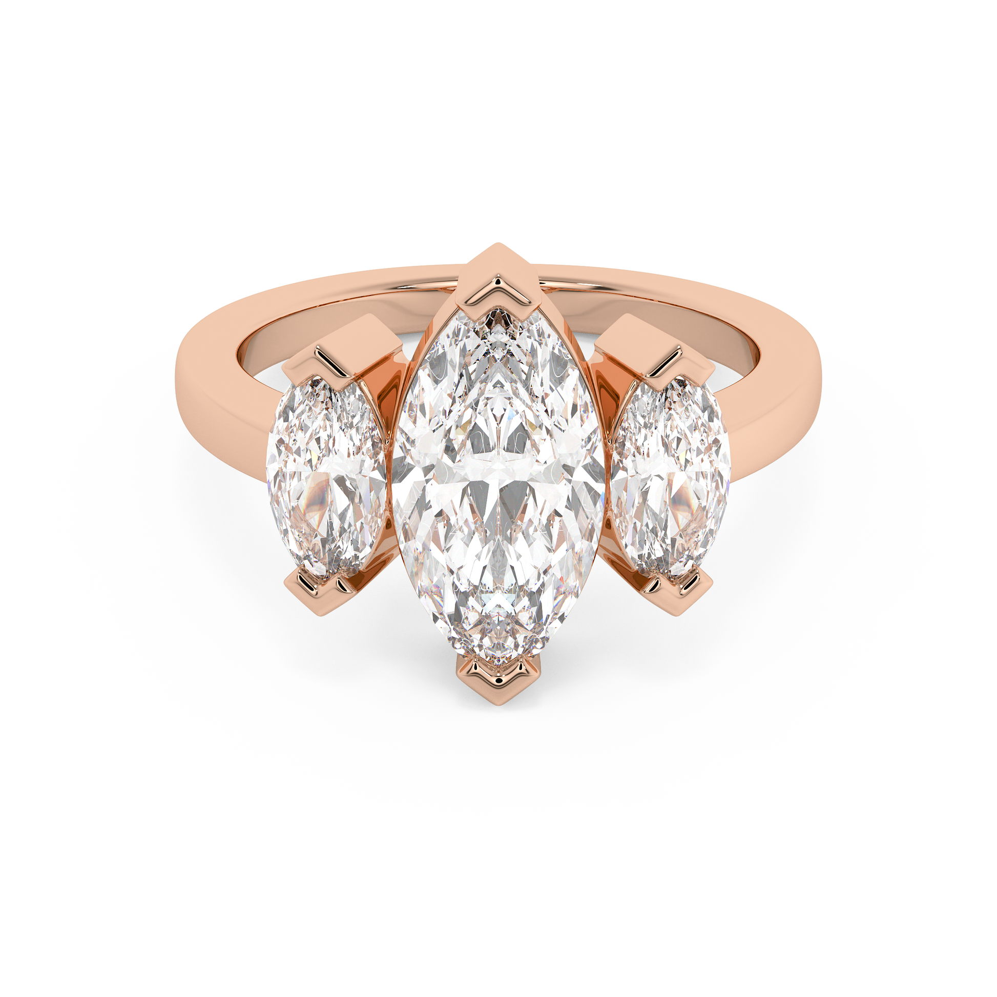 Emerald Solitaire Lab Grown Diamond Engagement Ring