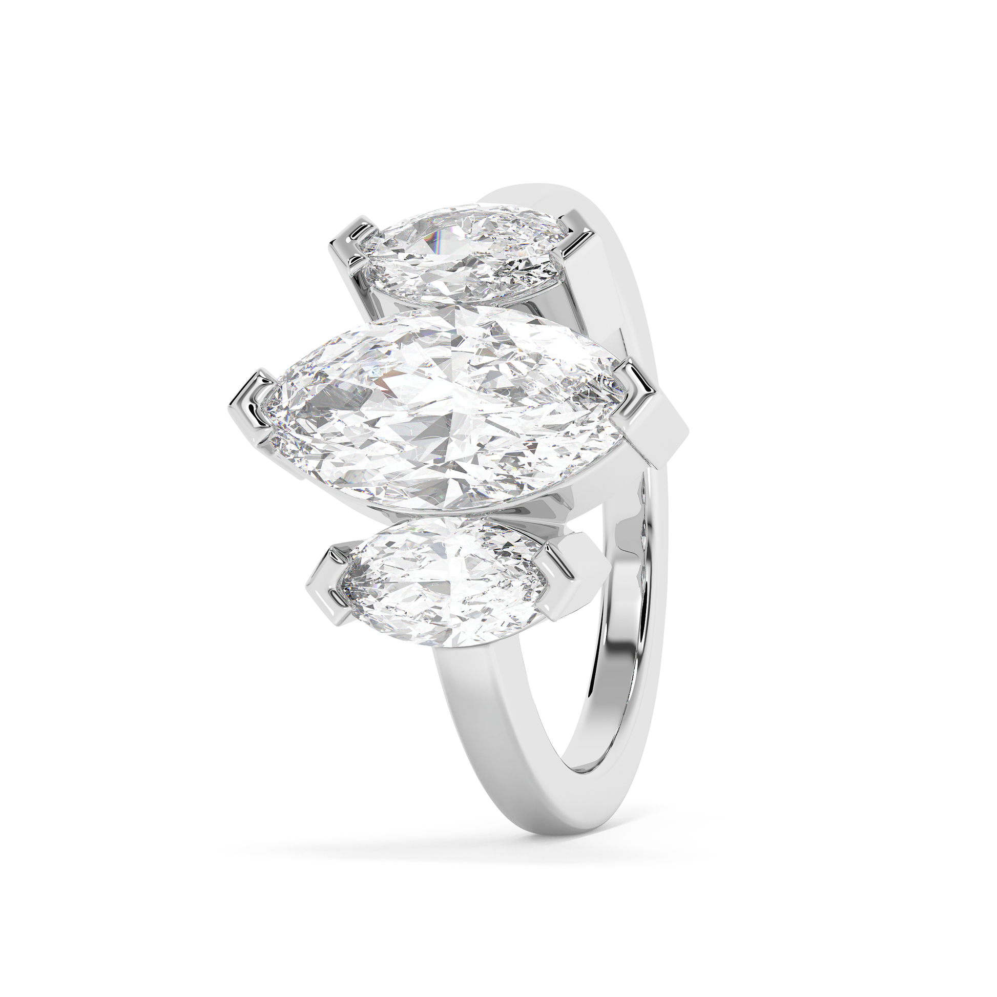 Emerald Solitaire Lab Grown Diamond Engagement Ring