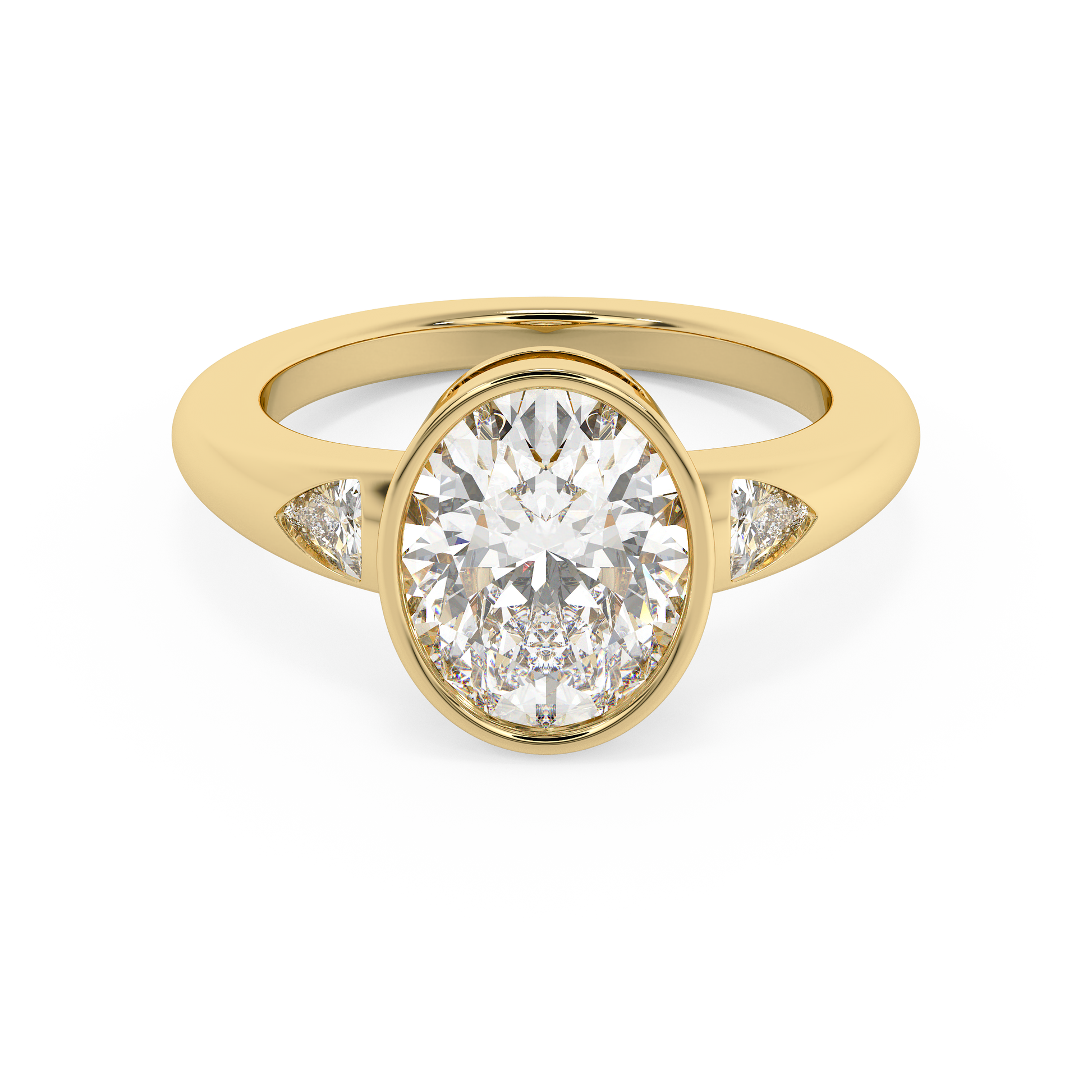 Emerald Solitaire Lab Grown Diamond Engagement Ring