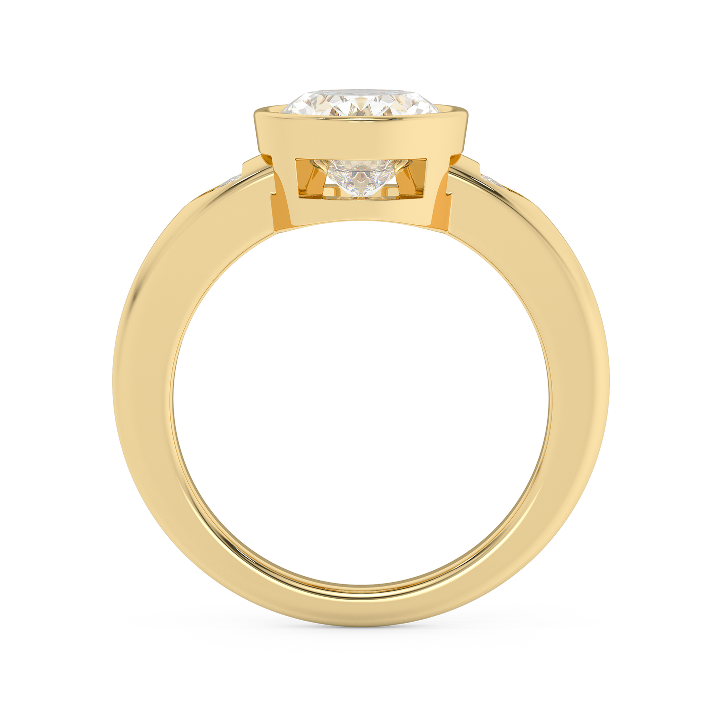 Emerald Solitaire Lab Grown Diamond Engagement Ring