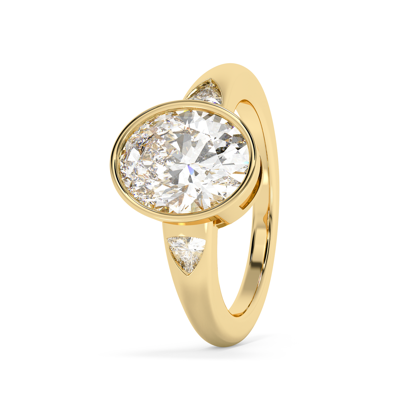 Emerald Solitaire Lab Grown Diamond Engagement Ring