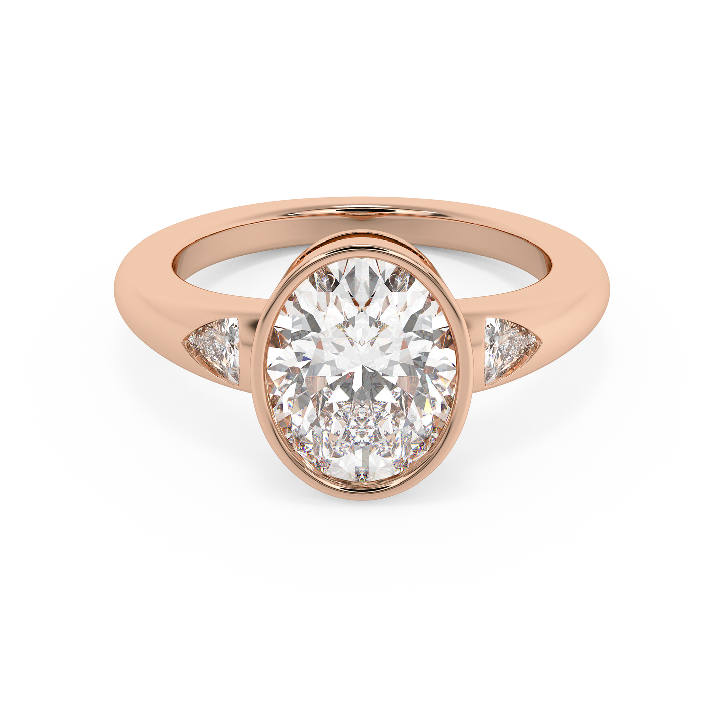 Emerald Solitaire Lab Grown Diamond Engagement Ring