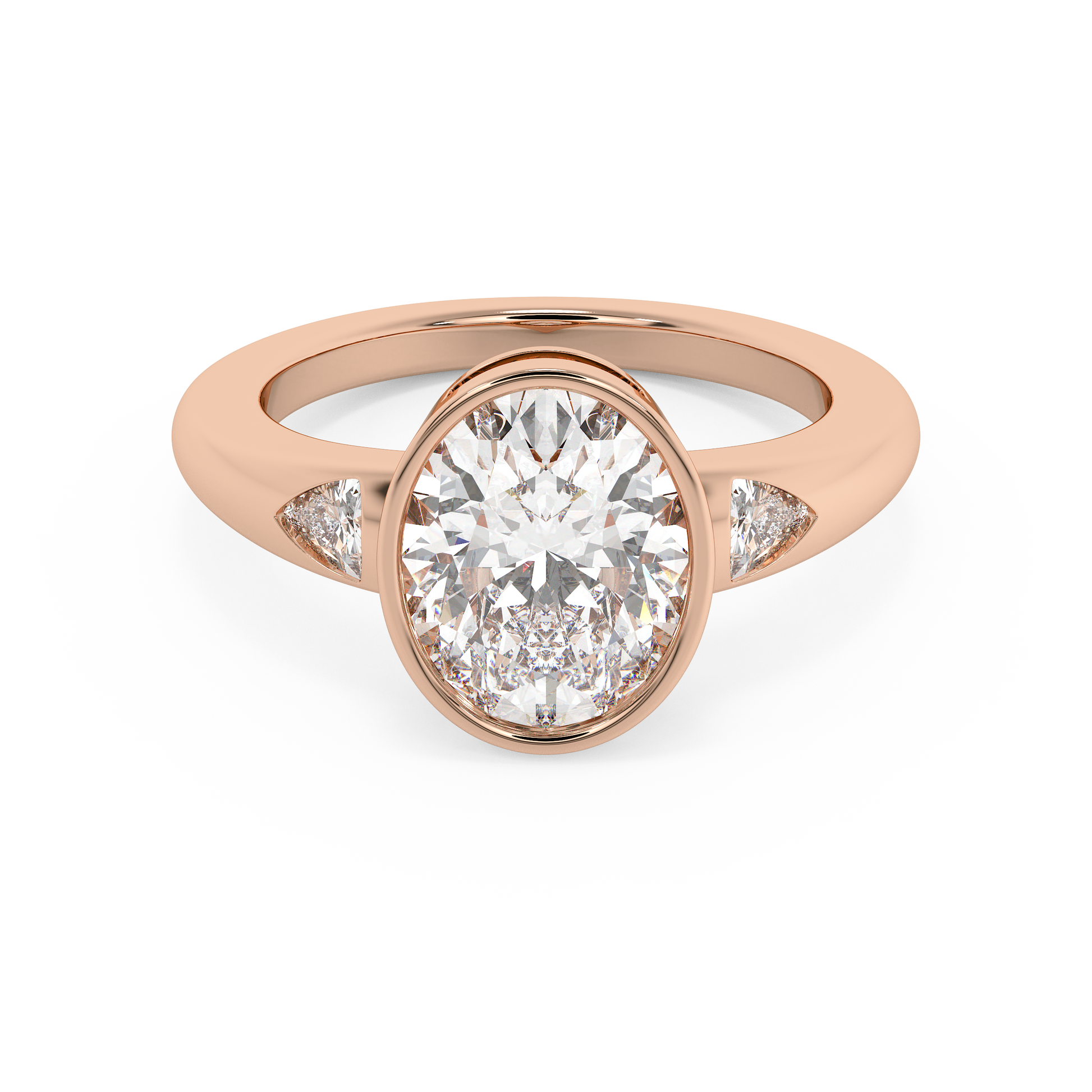 Emerald Solitaire Lab Grown Diamond Engagement Ring