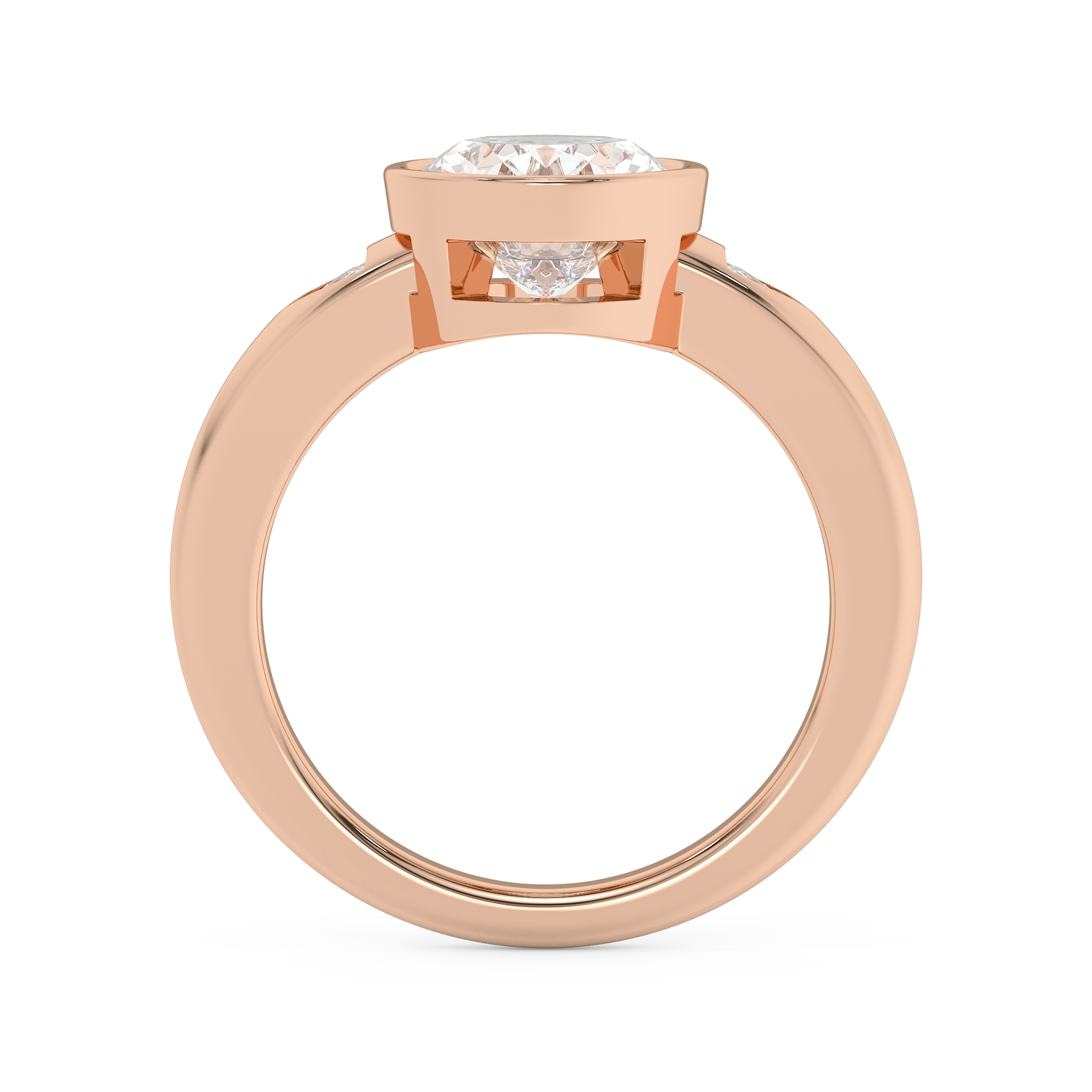 Emerald Solitaire Lab Grown Diamond Engagement Ring