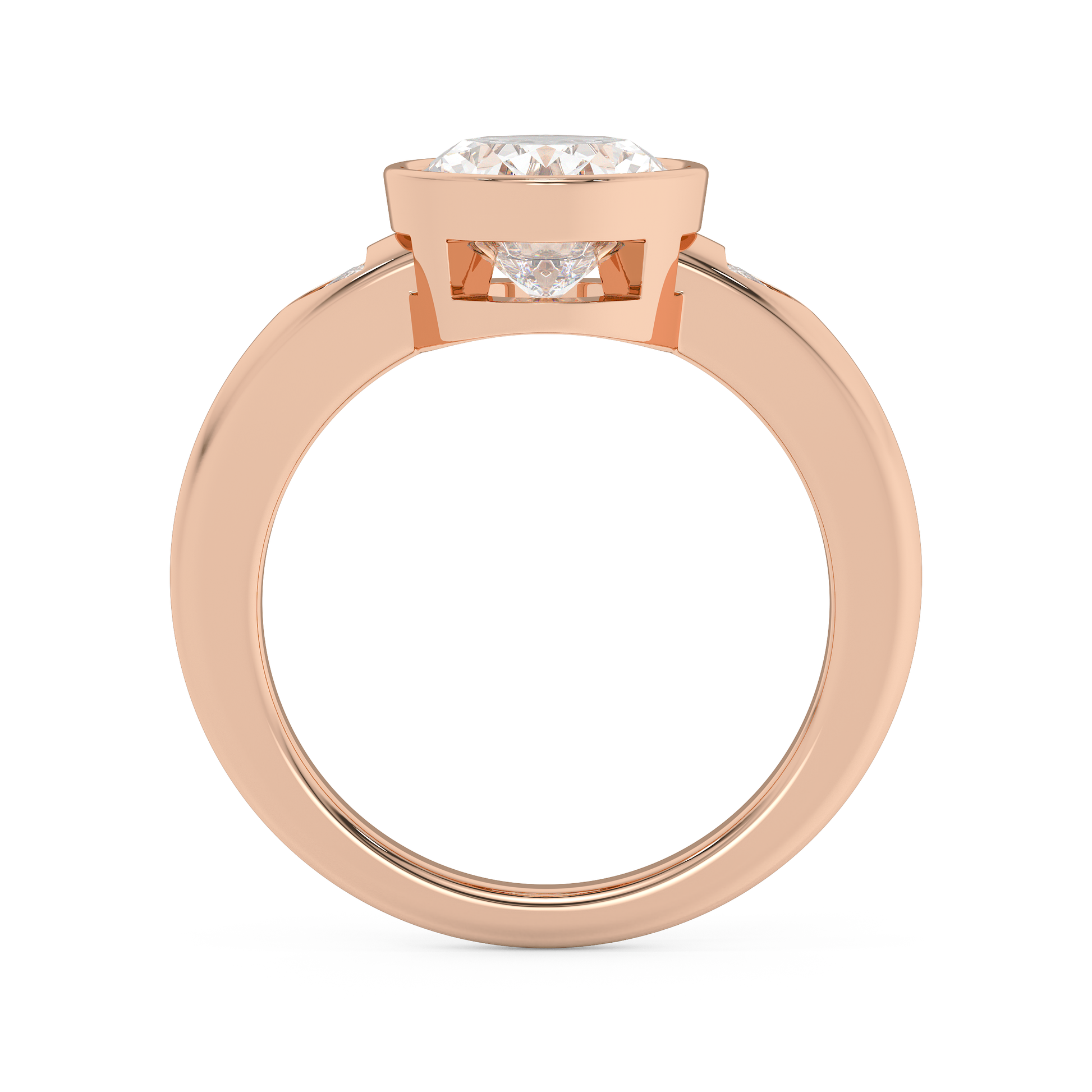 Emerald Solitaire Lab Grown Diamond Engagement Ring