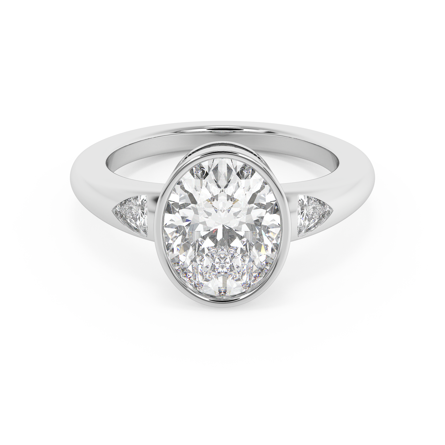 Emerald Solitaire Lab Grown Diamond Engagement Ring