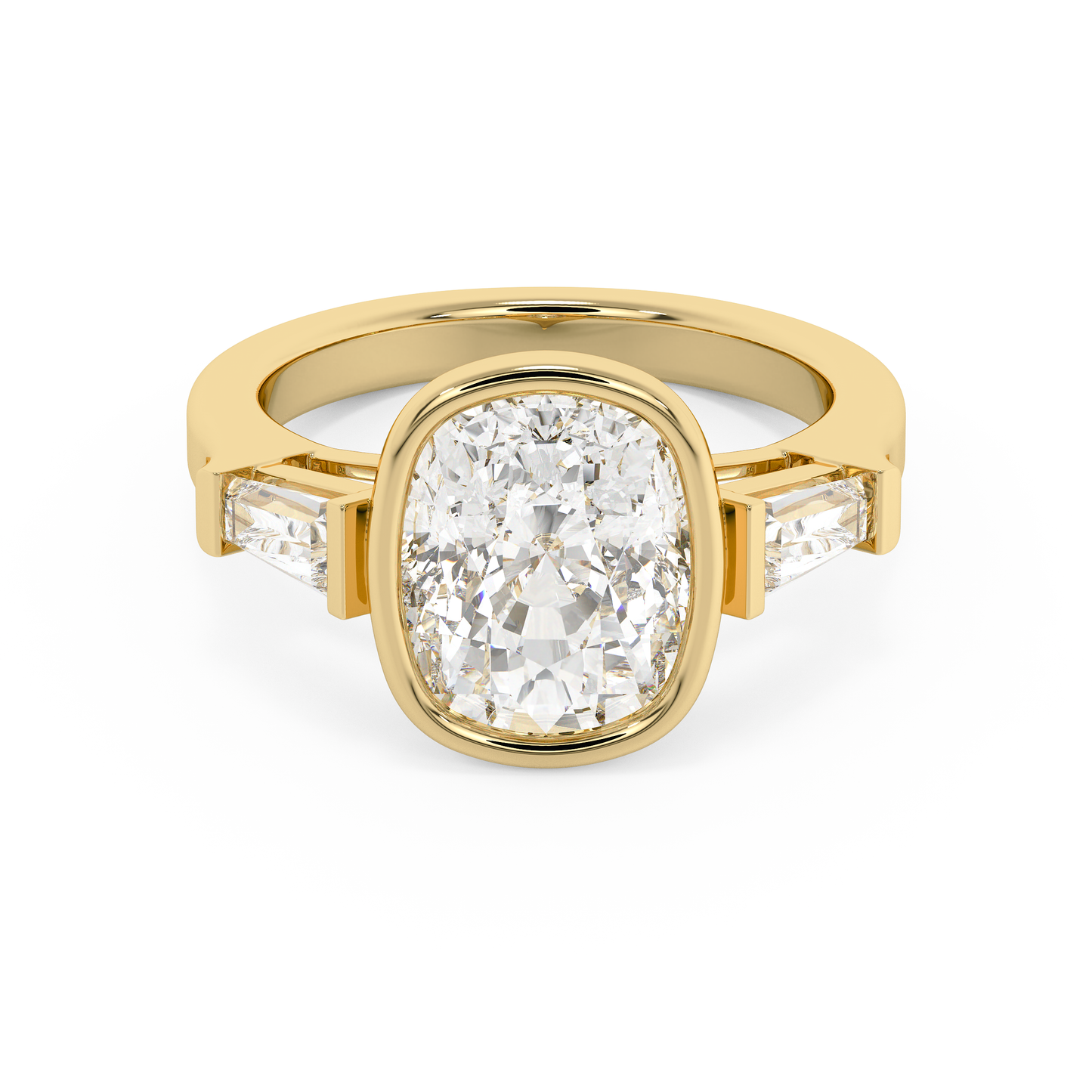 Emerald Solitaire Lab Grown Diamond Engagement Ring
