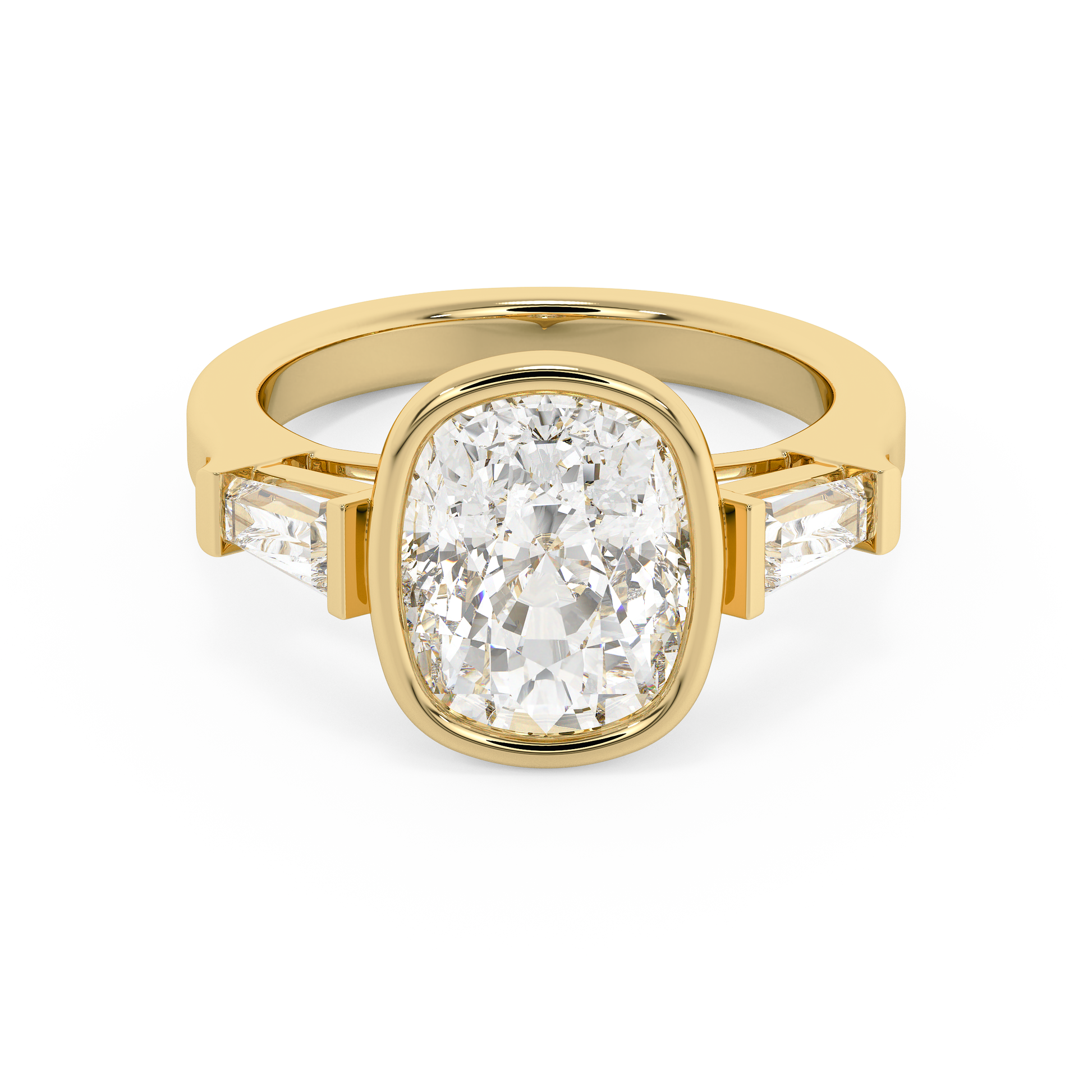Emerald Solitaire Lab Grown Diamond Engagement Ring