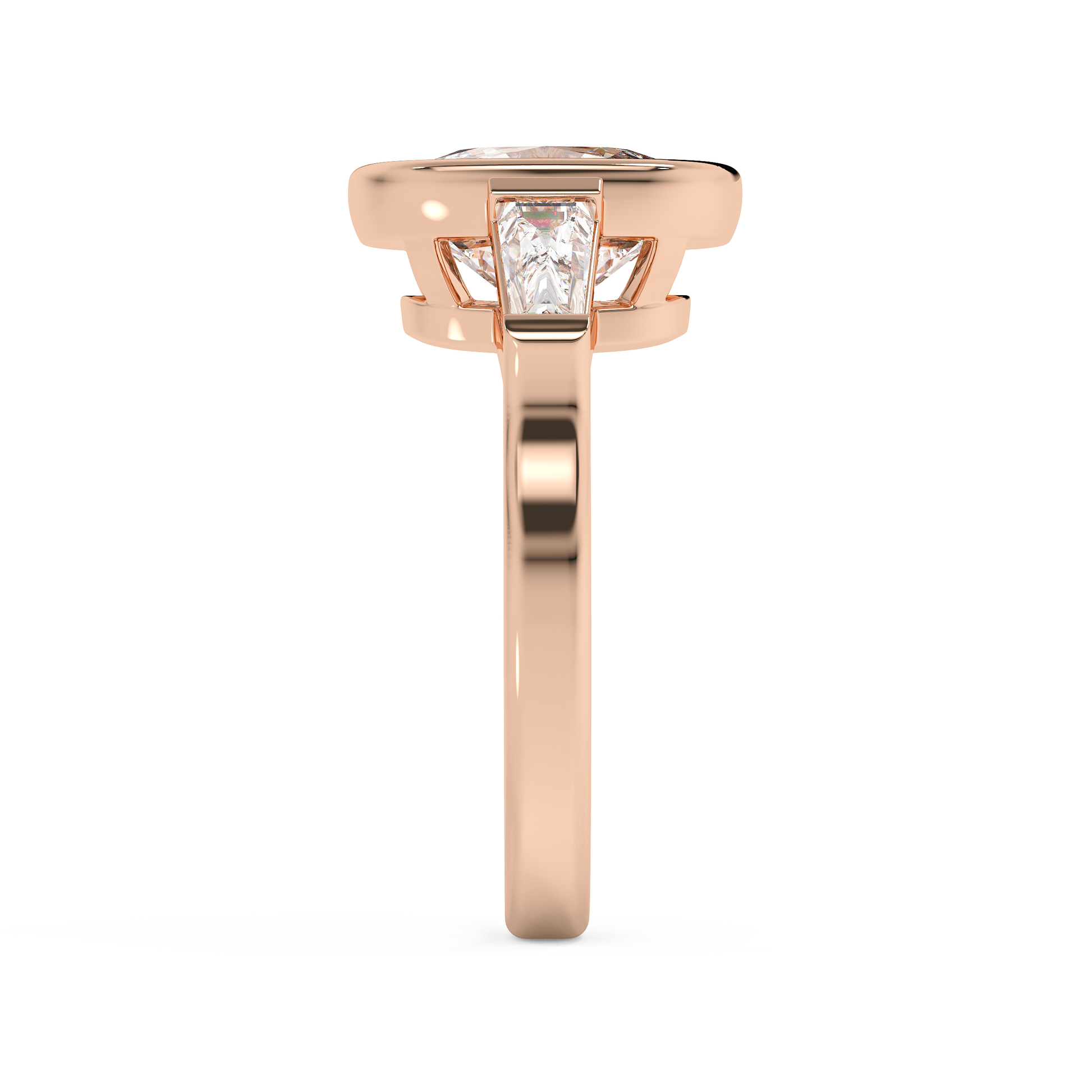 Emerald Solitaire Lab Grown Diamond Engagement Ring