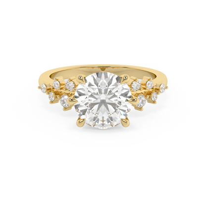 Emerald Solitaire Lab Grown Diamond Engagement Ring