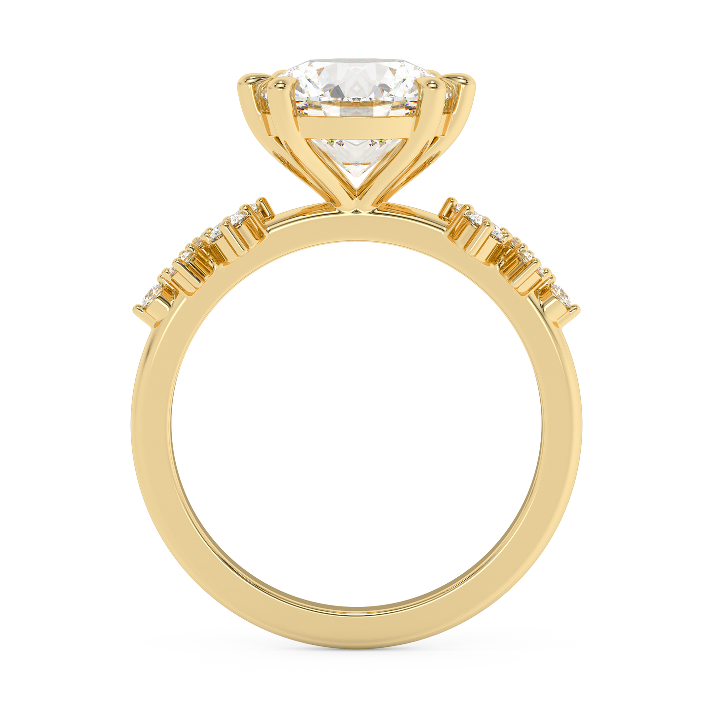 Emerald Solitaire Lab Grown Diamond Engagement Ring