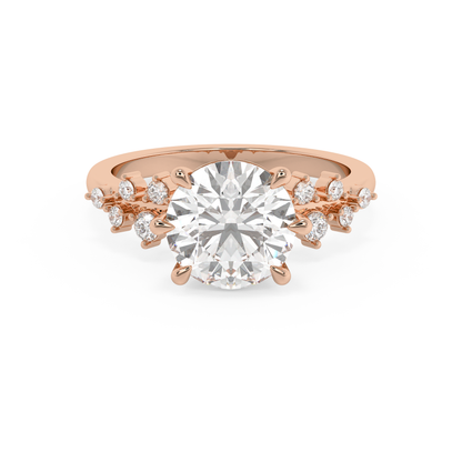 Emerald Solitaire Lab Grown Diamond Engagement Ring