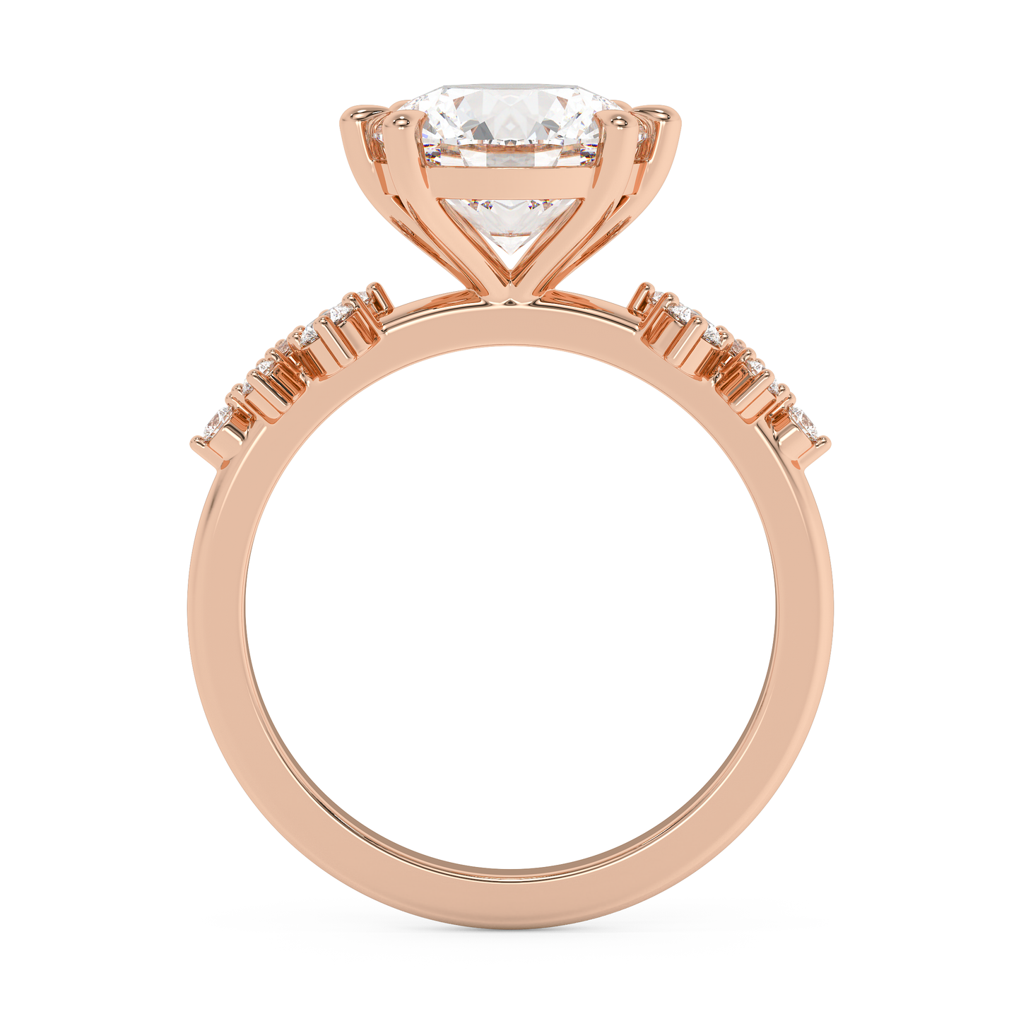 Emerald Solitaire Lab Grown Diamond Engagement Ring
