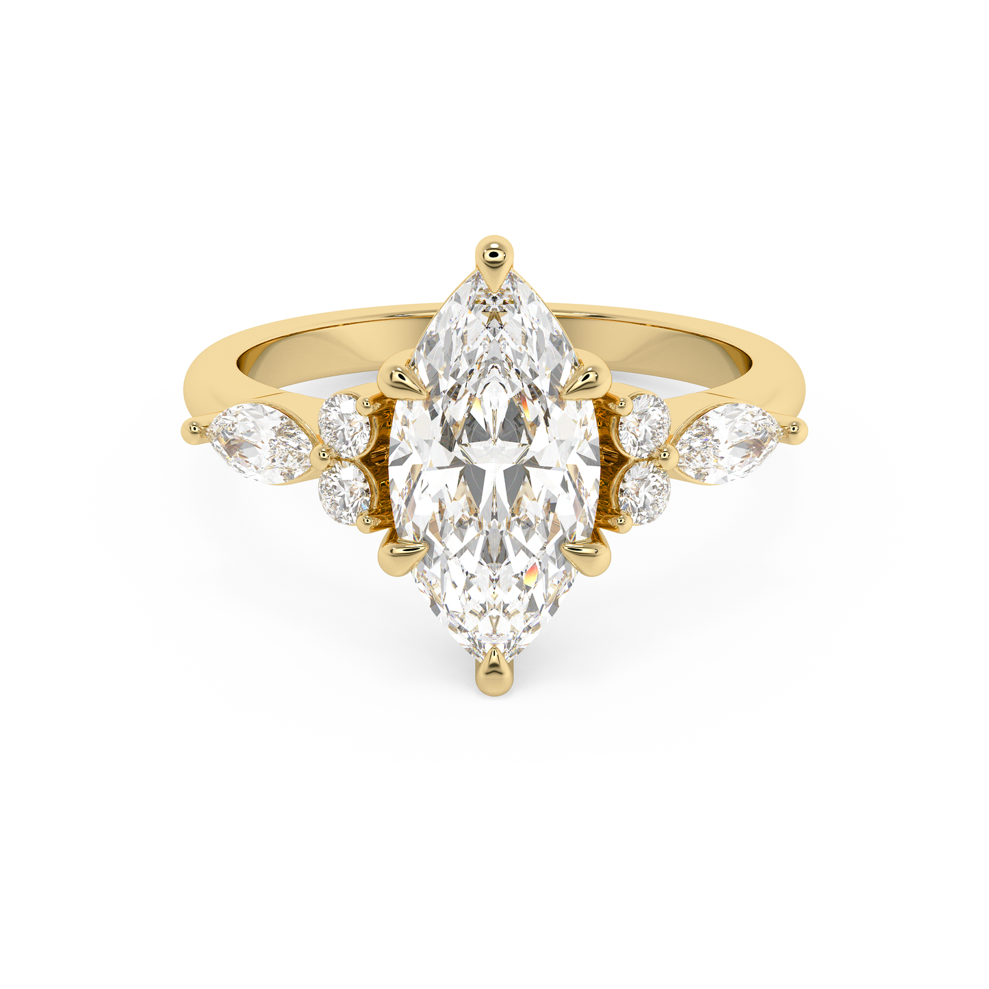 Emerald Solitaire Lab Grown Diamond Engagement Ring