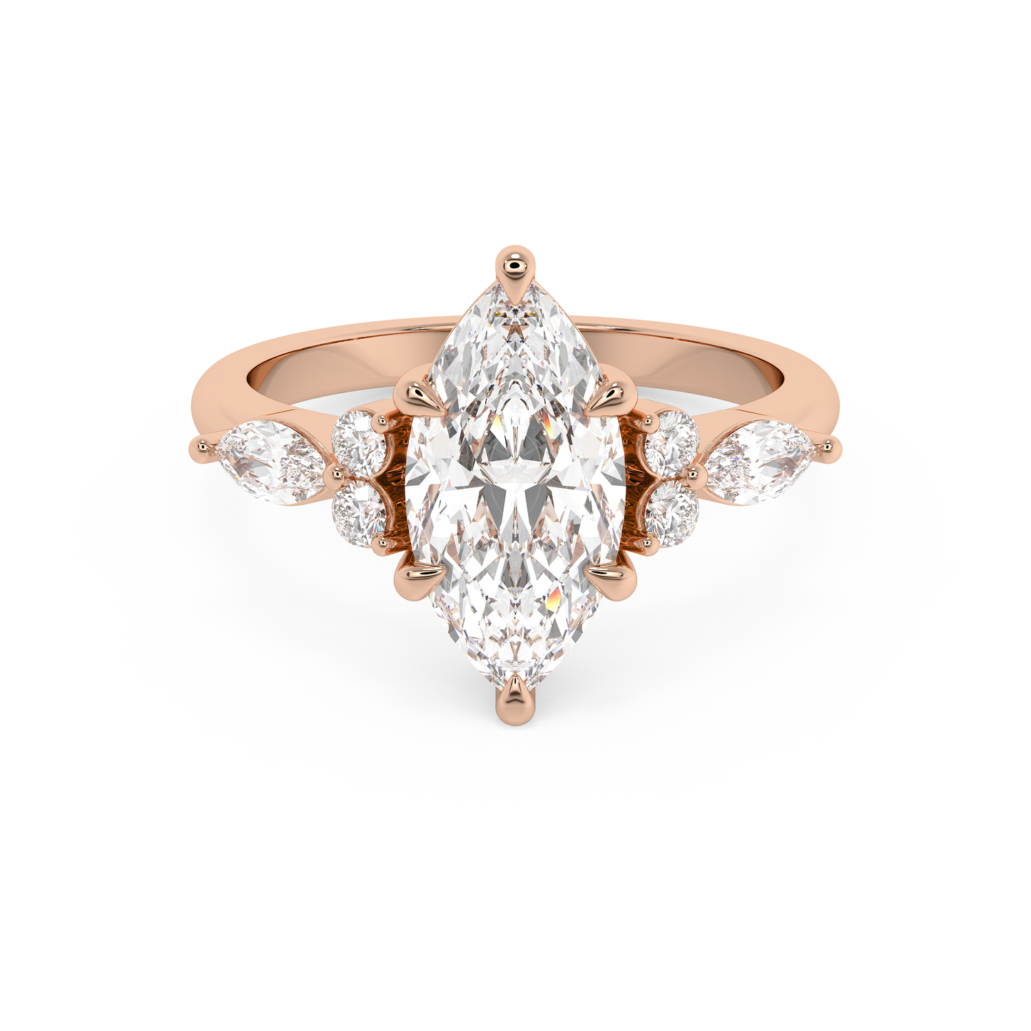 Emerald Solitaire Lab Grown Diamond Engagement Ring