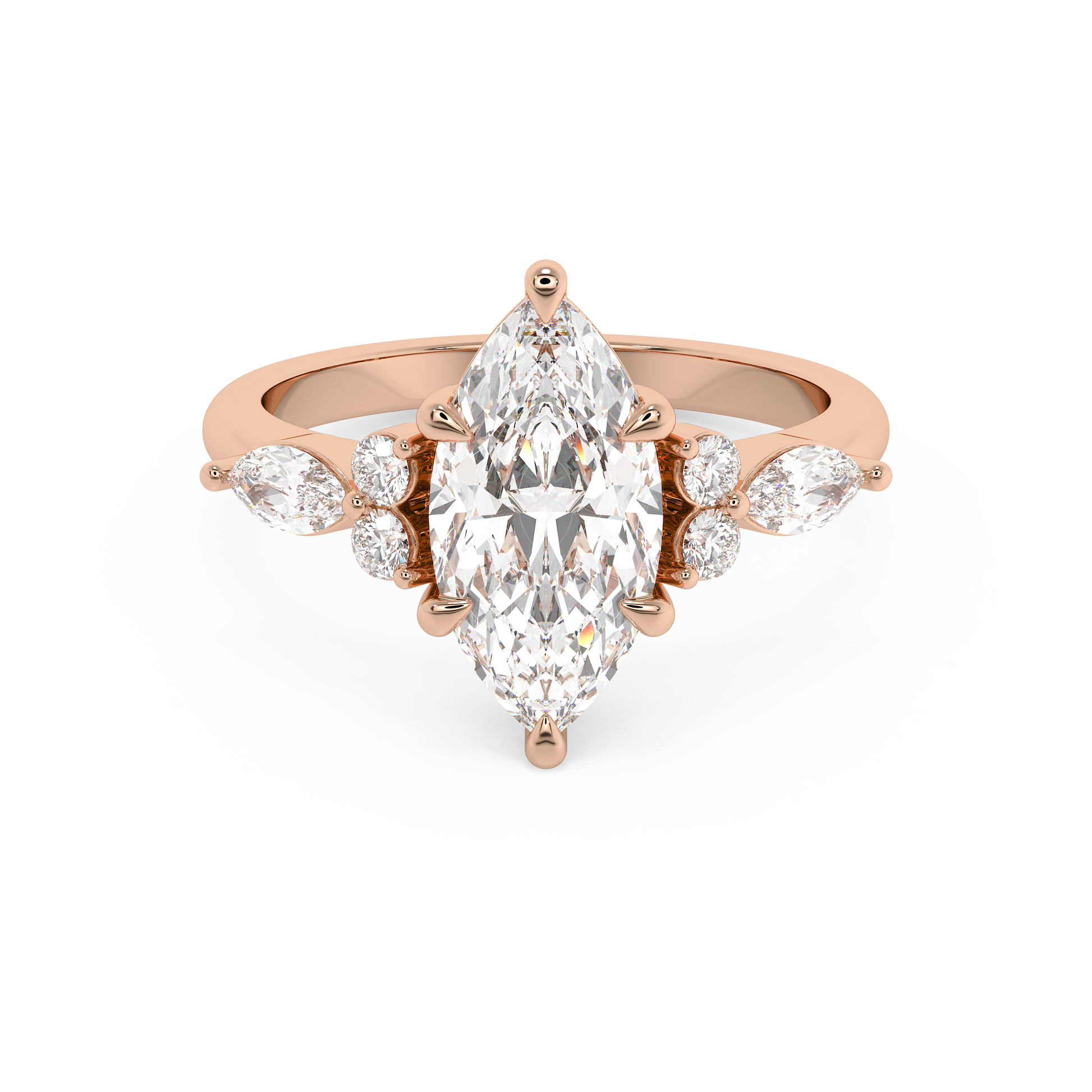 Emerald Solitaire Lab Grown Diamond Engagement Ring
